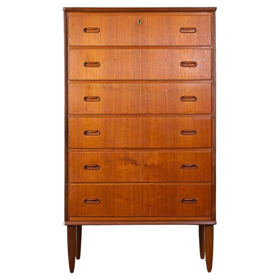 Teak MidCentury Highboy Dresser For Sale at 1stDibs