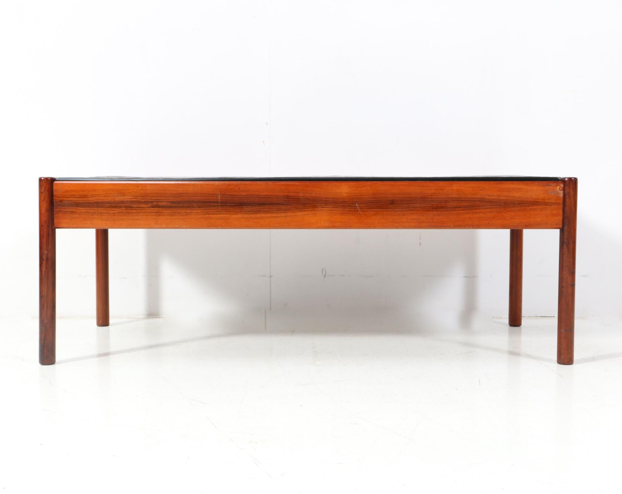 Teak Mid-Century Modern Coffee table with Slate Top, 1960s For Sale 2