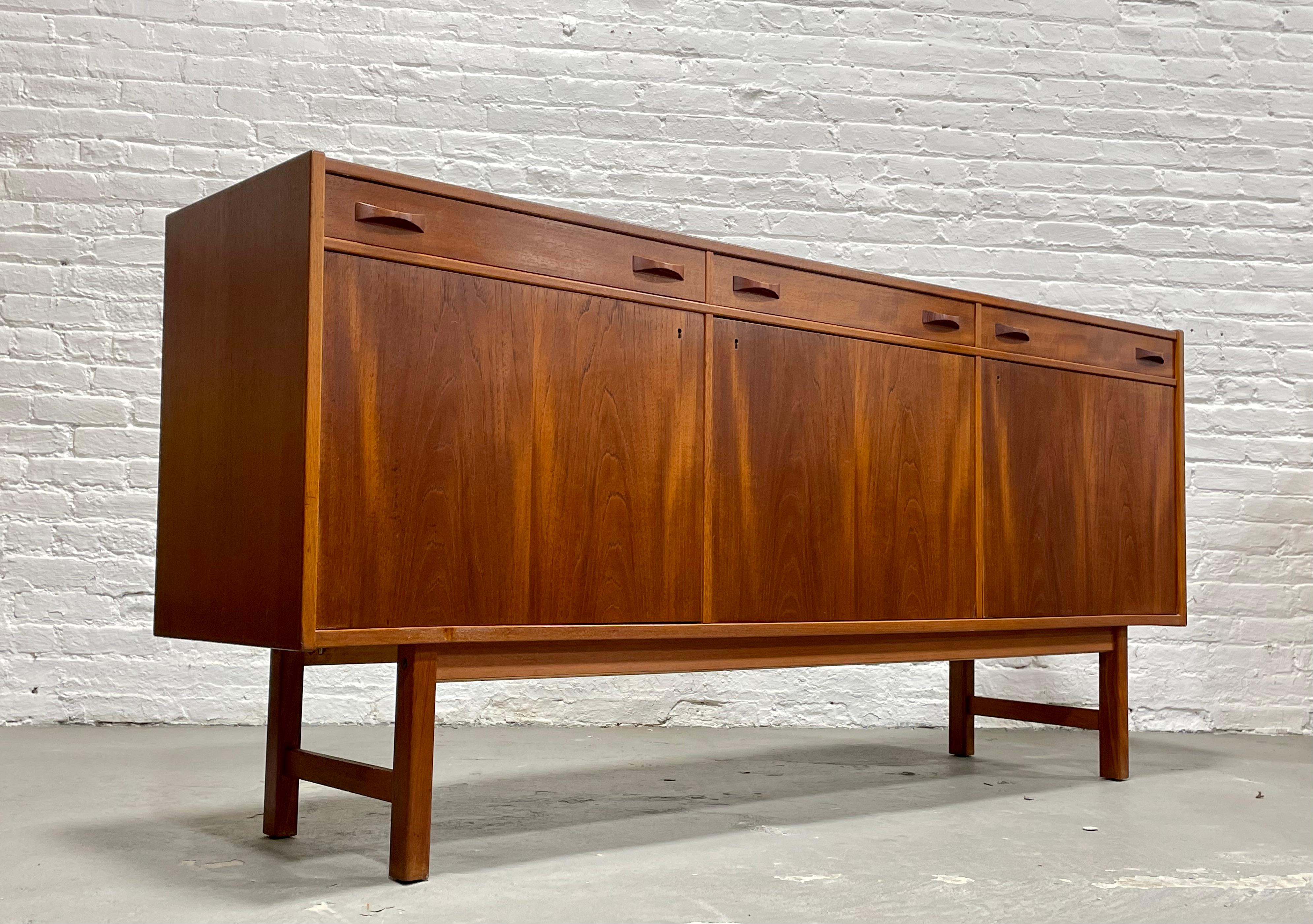 Teak TEAK Mid Century MODERN CREDENZA by Ulferts, Made in Sweden, c. 1960's