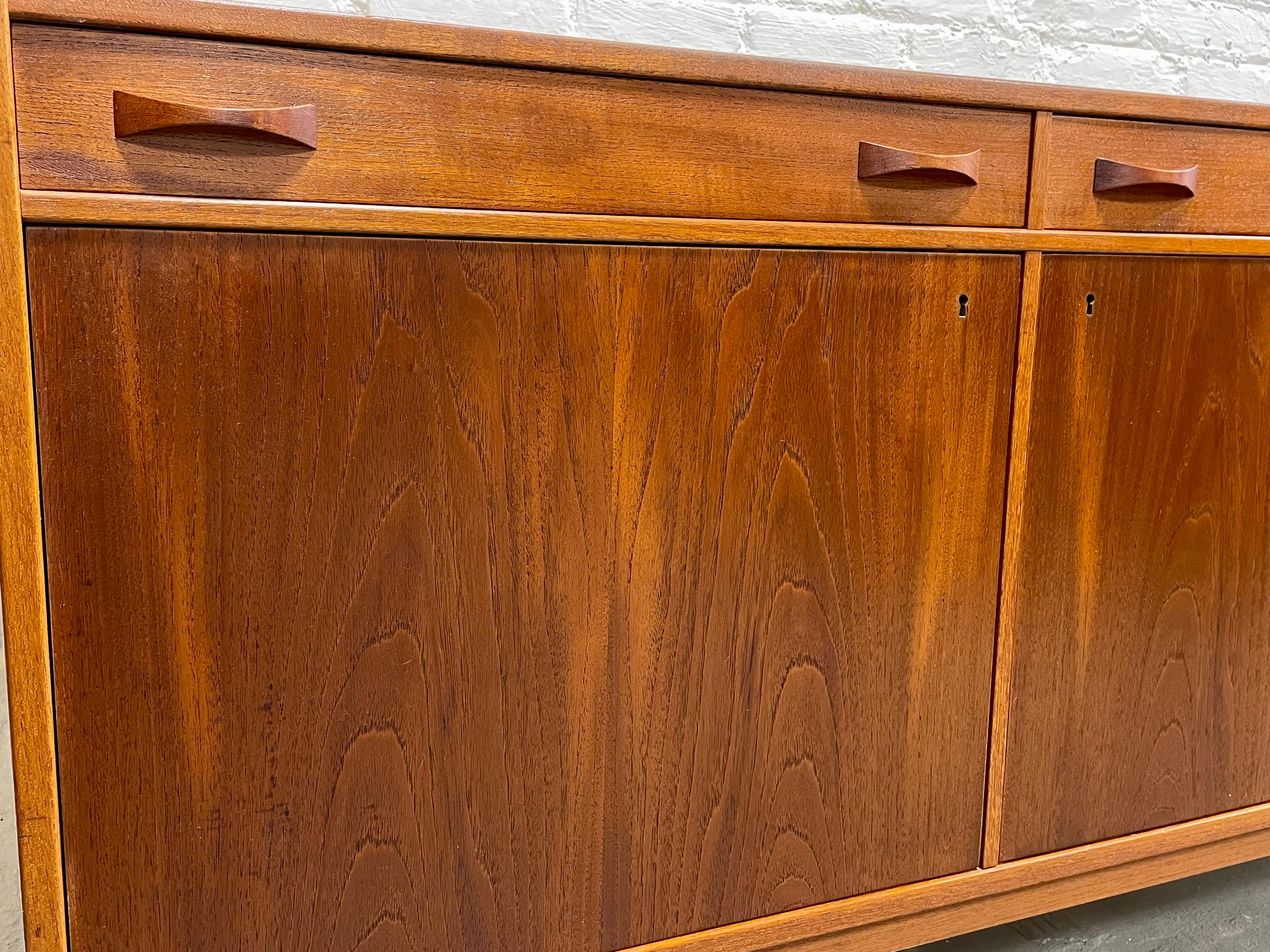 TEAK Mid Century MODERN CREDENZA by Ulferts, Made in Sweden, c. 1960's 2