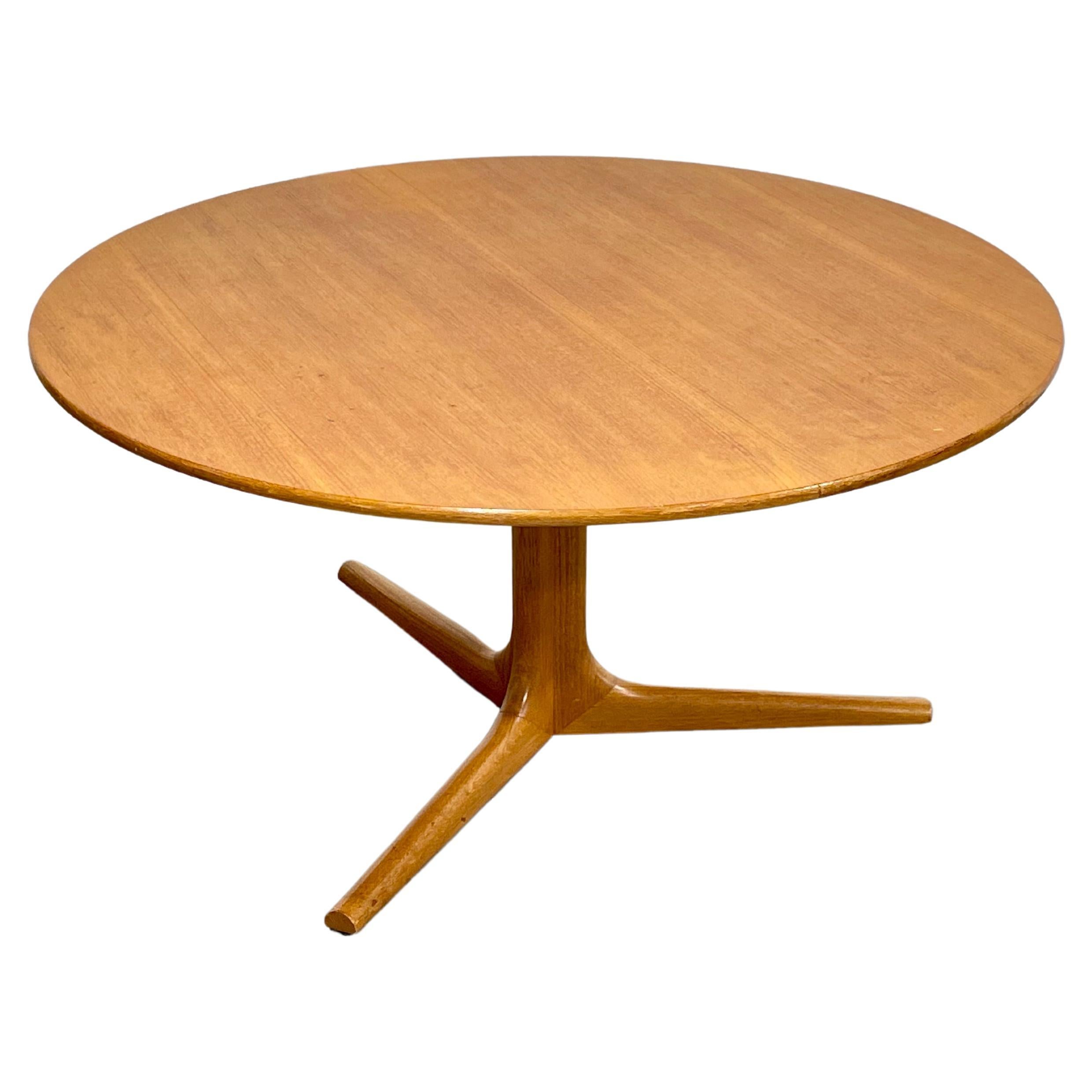 Teak Mid-Century Modern Danish Round Coffee Table, circa 1960s For Sale