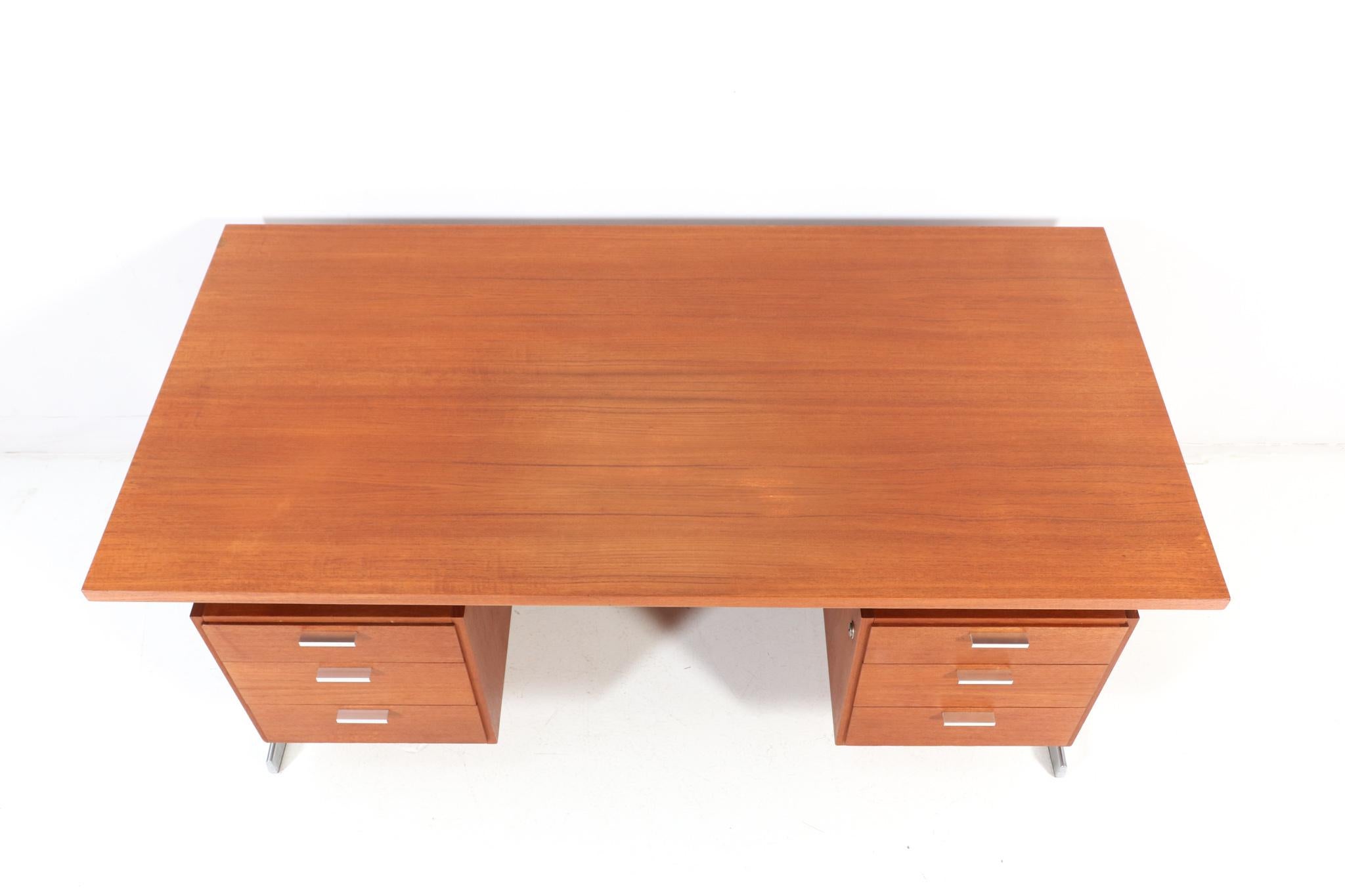 Teak Mid-Century Modern Executive Desk by Cees Braakman for Pastoe, 1960s 4