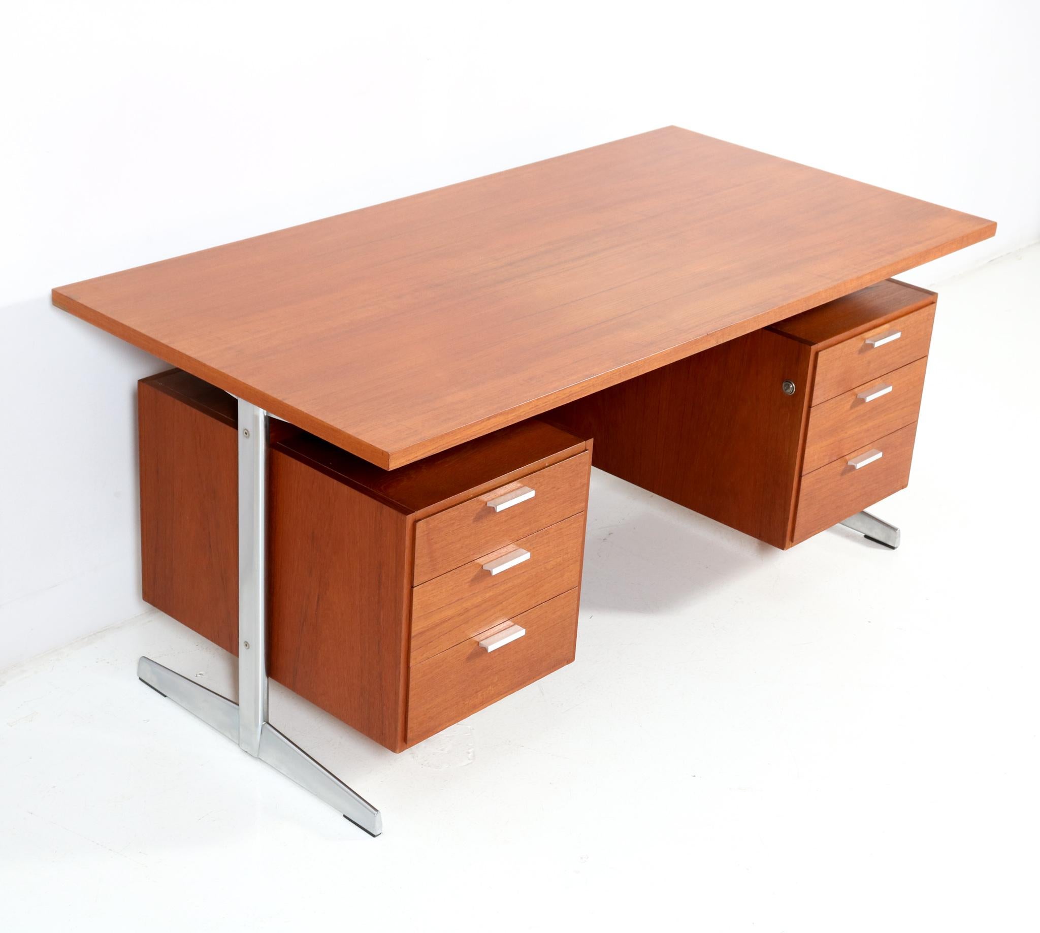 Teak Mid-Century Modern Executive Desk by Cees Braakman for Pastoe, 1960s 5