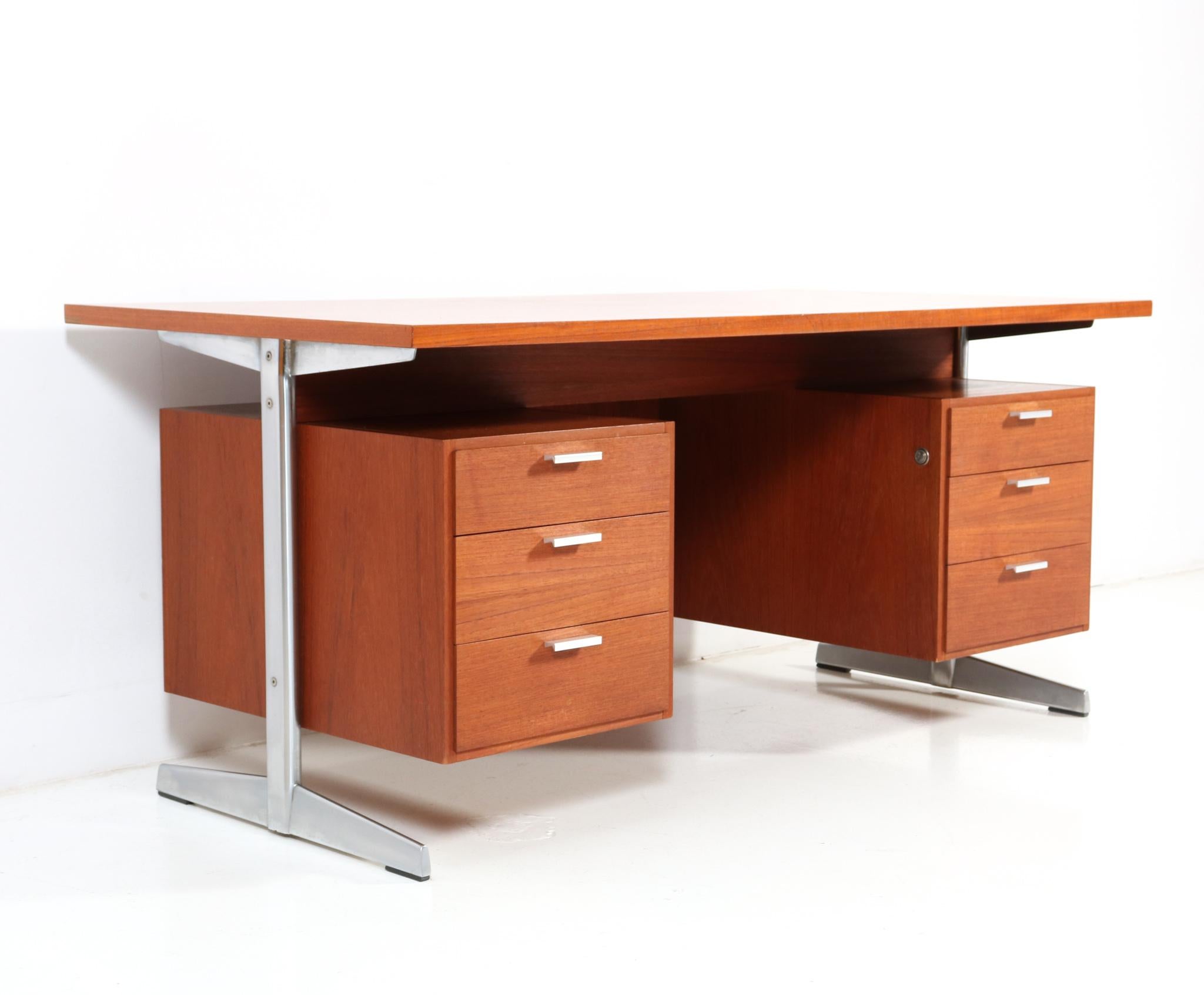 Teak Mid-Century Modern Executive Desk by Cees Braakman for Pastoe, 1960s 2