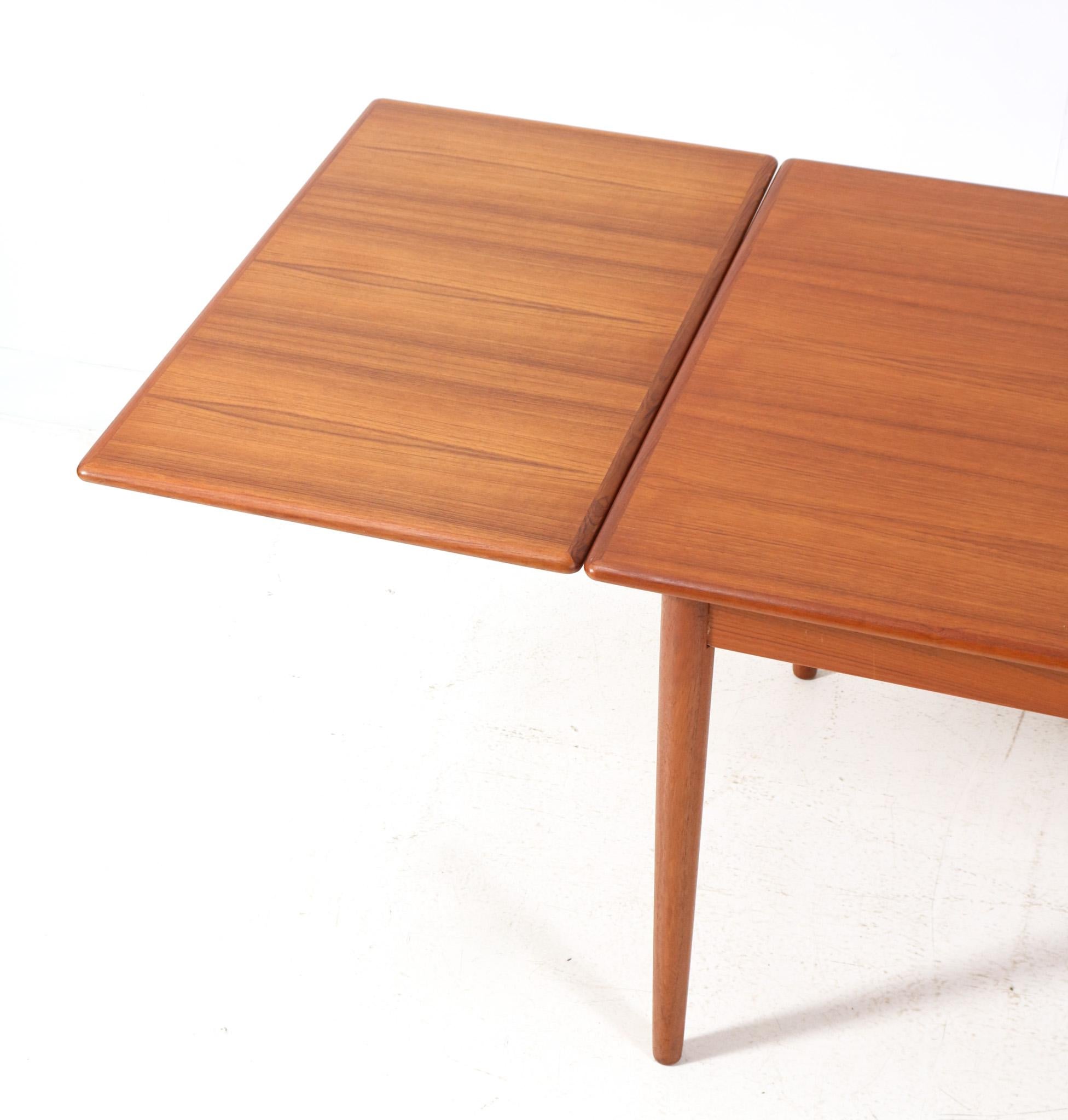 Mid-20th Century Teak Mid-Century Modern Extendable Dining Room Table Mo. 215 by Farstrup, 1960s For Sale