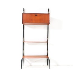 Teak Mid-Century Modern Free Standing Wall Unit by Louis van Teeffelen for WéBé