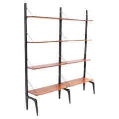 Teak Mid-Century Modern Free Standing Wall Unit by Louis van Teeffelen for WéBé