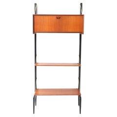 Teak Mid-Century Modern Free Standing Wall Unit by Louis van Teeffelen for WéBé