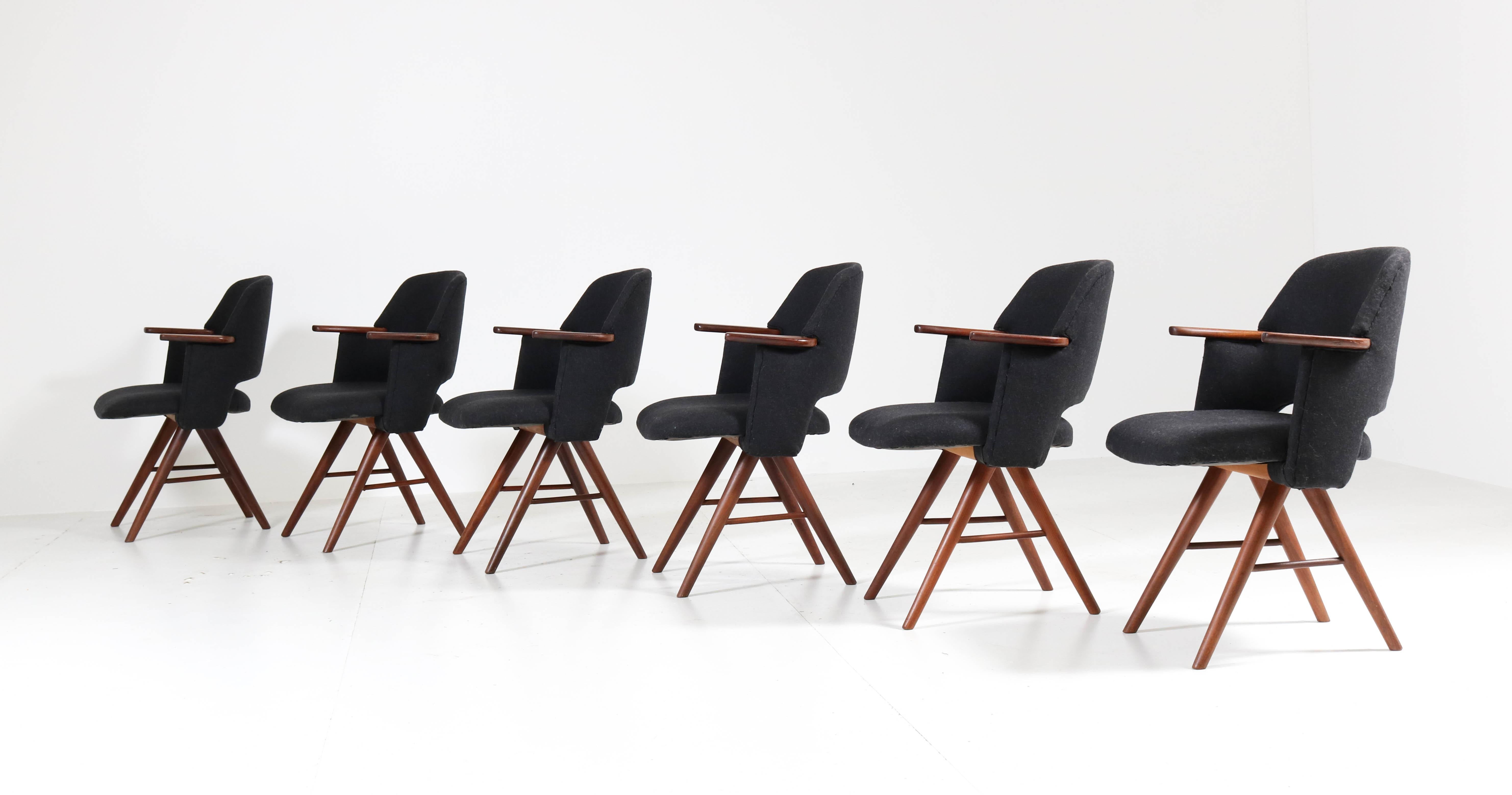 Teak Mid-Century Modern FT30 Dining Chairs by Cees Braakman for Pastoe, 1960 In Good Condition In Amsterdam, NL