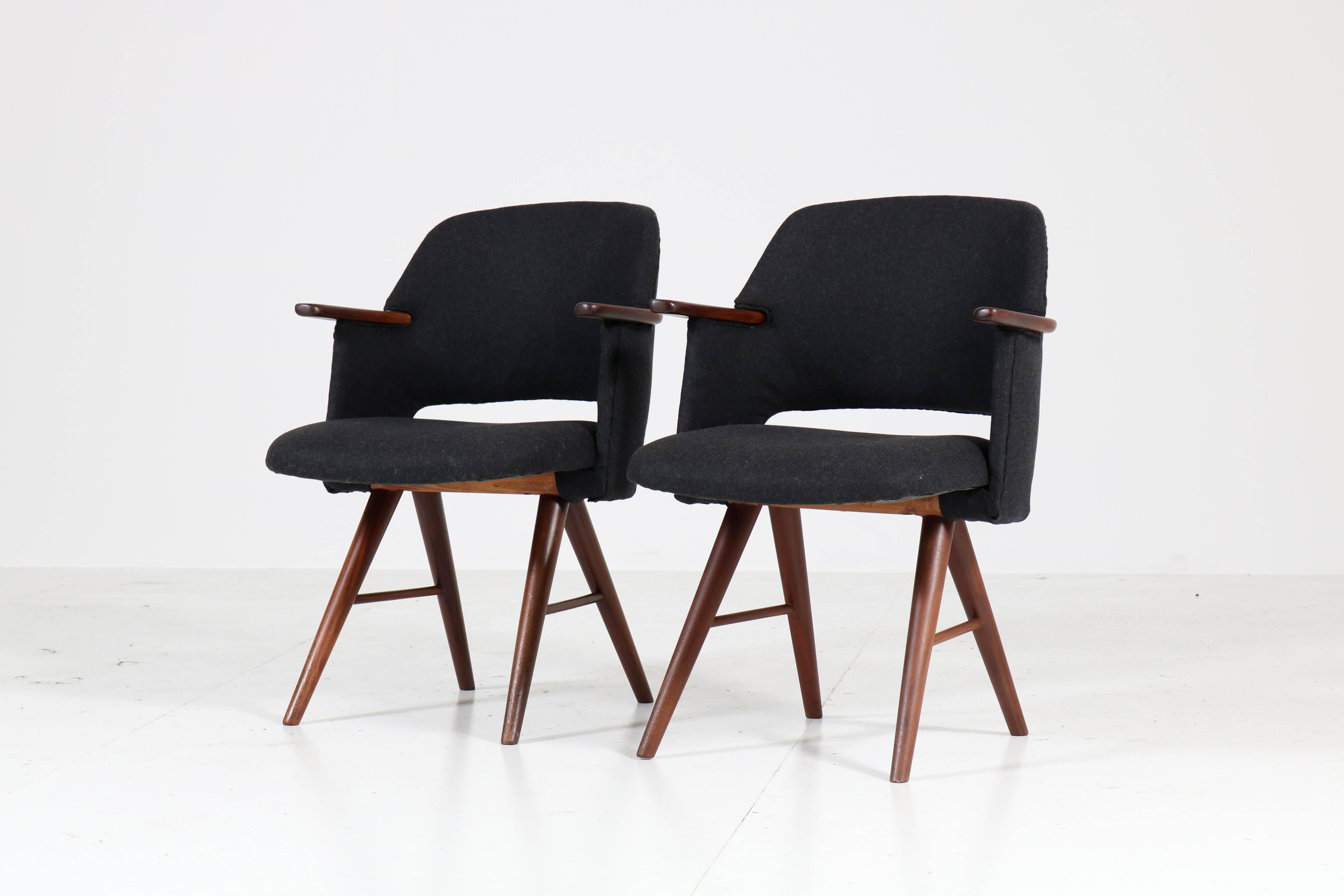 Velvet Teak Mid-Century Modern FT30 Dining Chairs by Cees Braakman for Pastoe, 1960