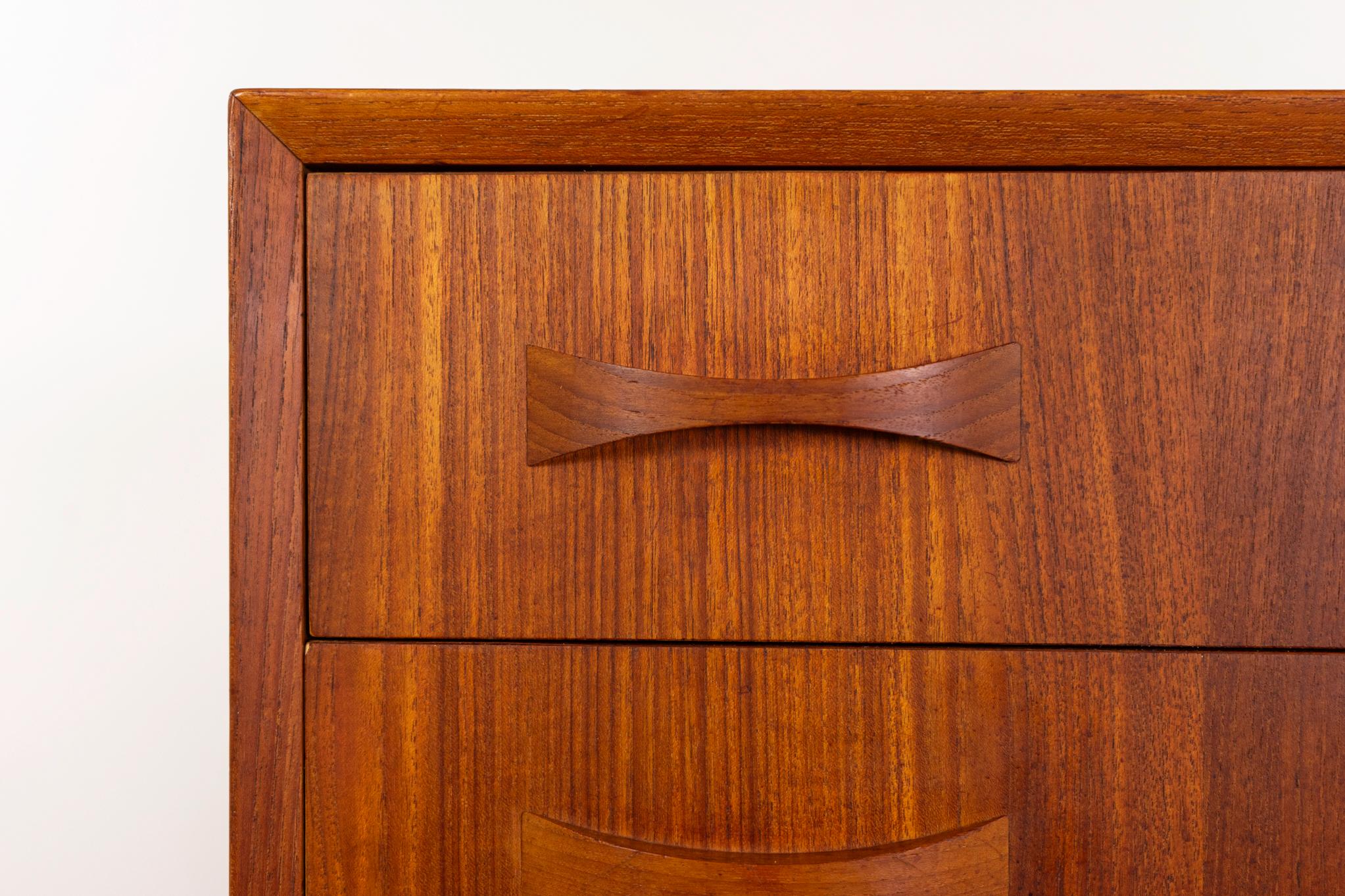 Scandinavian Modern Teak Mid-Century Modern Highboy Dresser