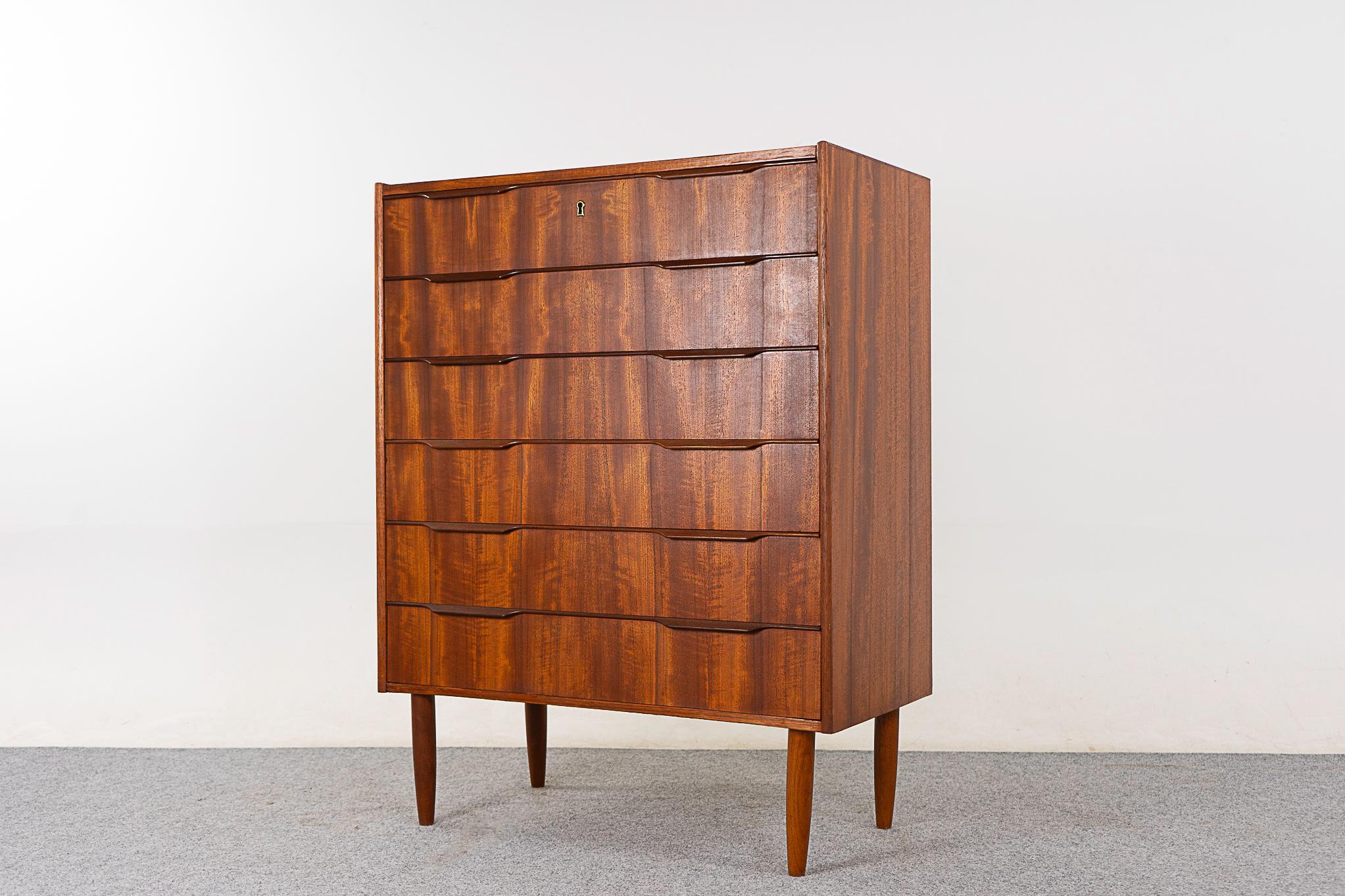 Teak Mid-Century Modern Highboy Dresser For Sale 1