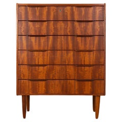 Vintage Teak Mid-Century Modern Highboy Dresser