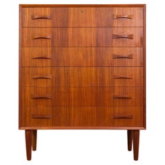 Teak Mid-Century Modern Highboy Dresser