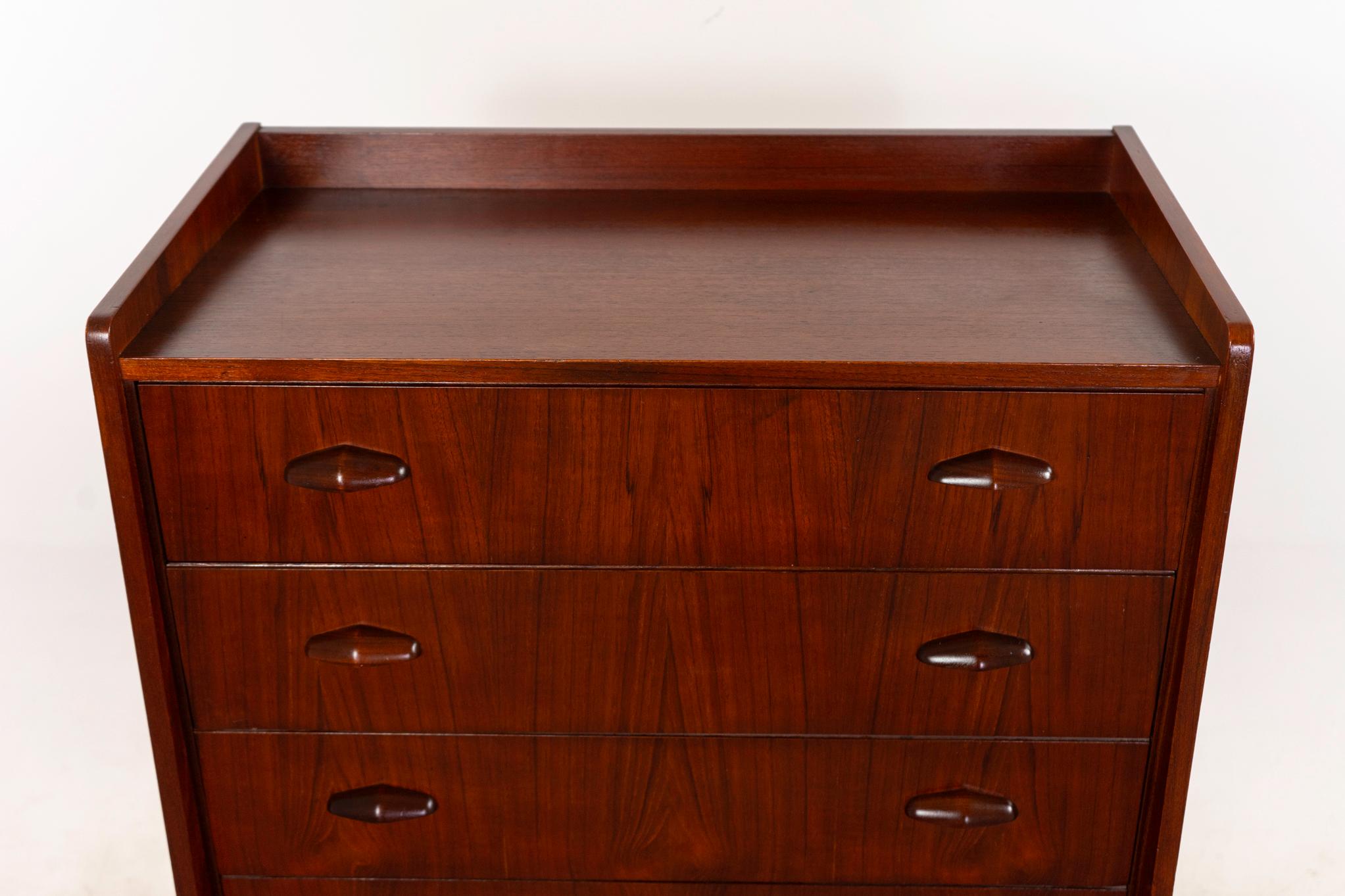 Danish Teak Mid-Century Modern Highboy Dresser/Vanity For Sale