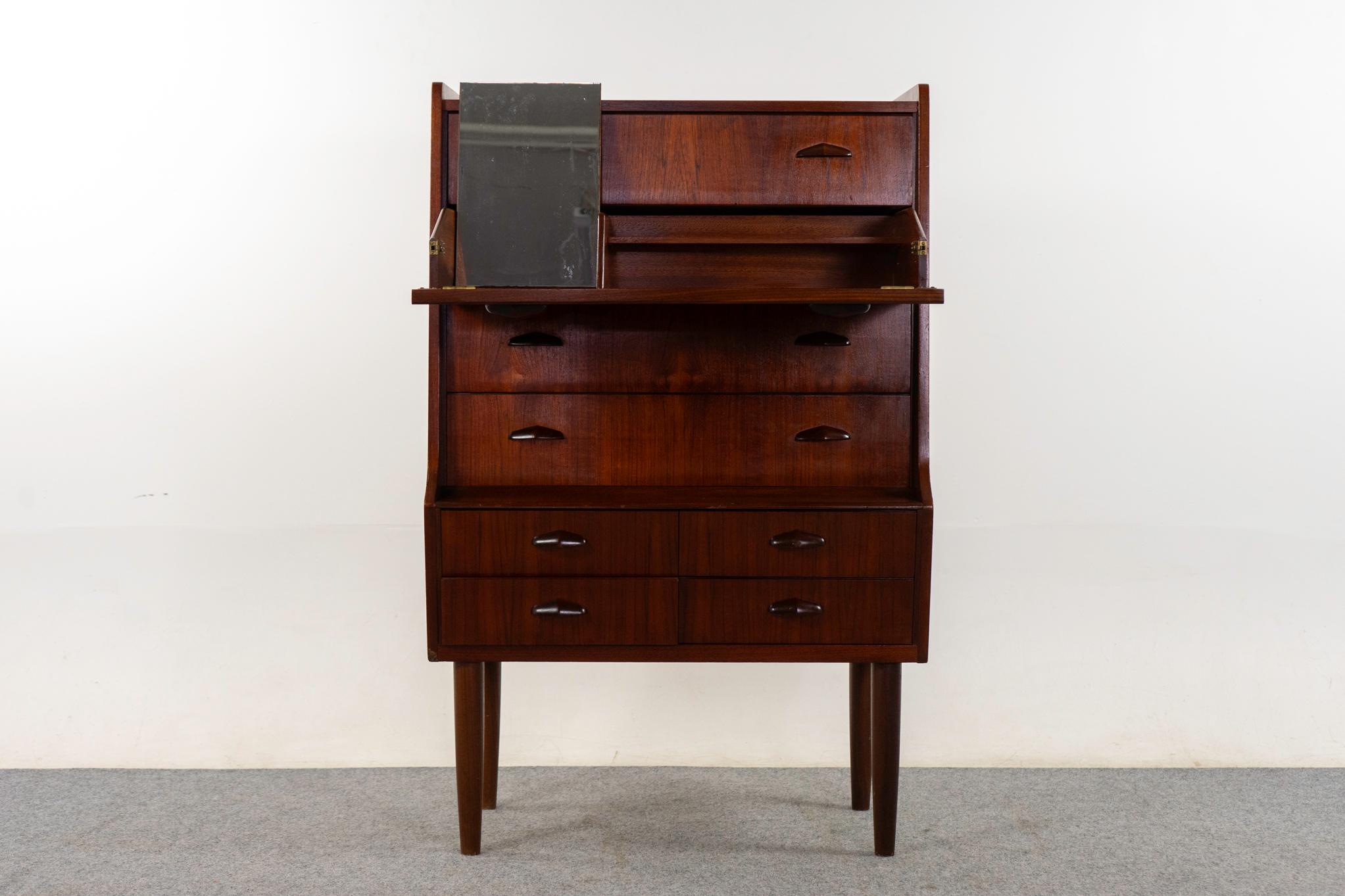 Mid-20th Century Teak Mid-Century Modern Highboy Dresser/Vanity For Sale