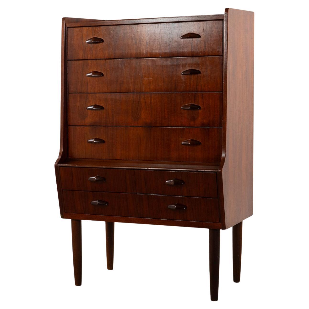 Teak Mid-Century Modern Highboy Dresser/Vanity