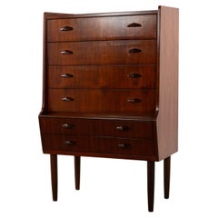 Teak Mid-Century Modern Highboy Dresser/Vanity