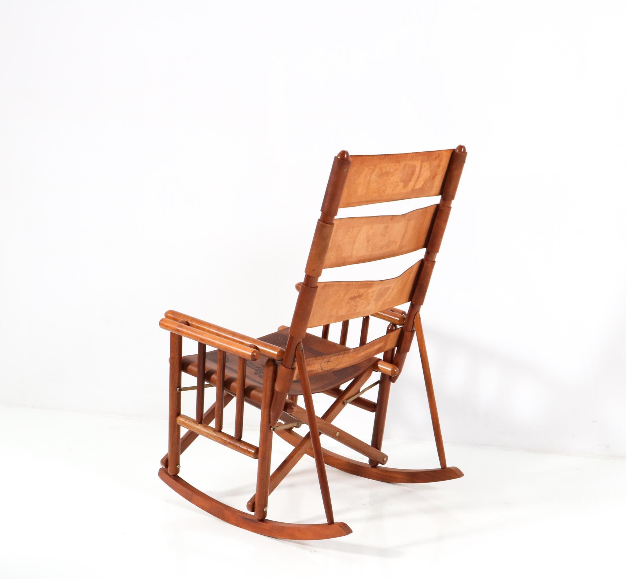 antique fold up rocking chair