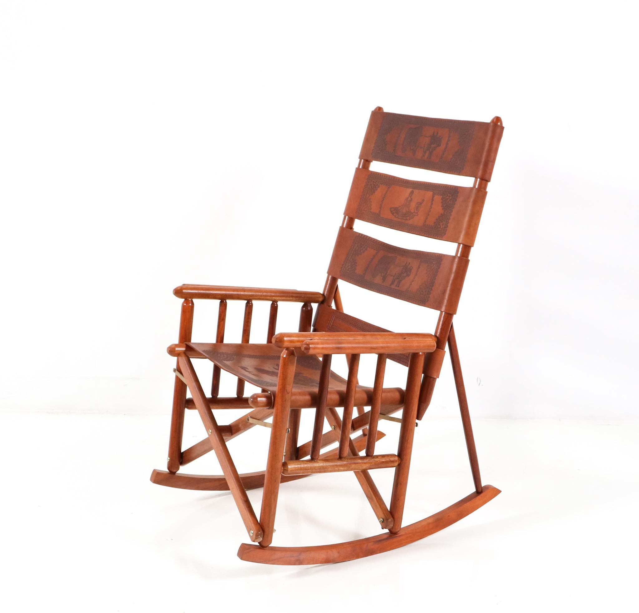 antique folding rocking chair