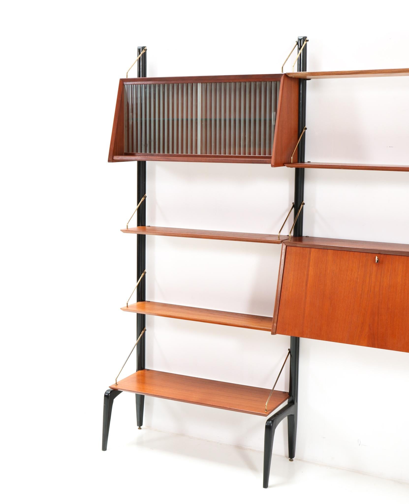 Teak Mid-Century Modern Modular Wall Unit by Louis van Teeffelen for WéBé, 1950s 4