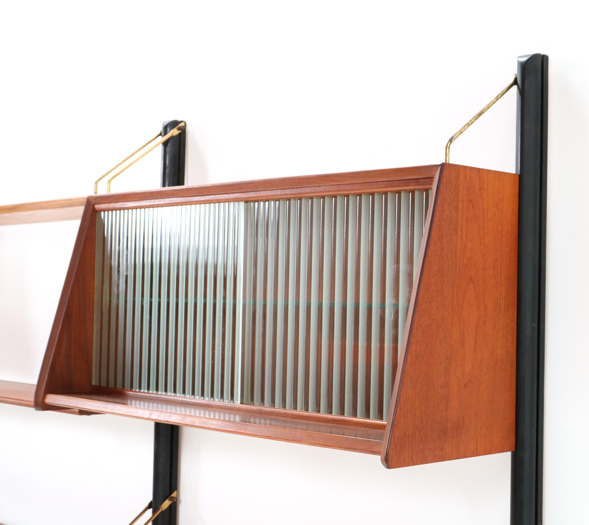 Teak Mid-Century Modern Modular Wall Unit by Louis van Teeffelen for WéBé, 1950s 5