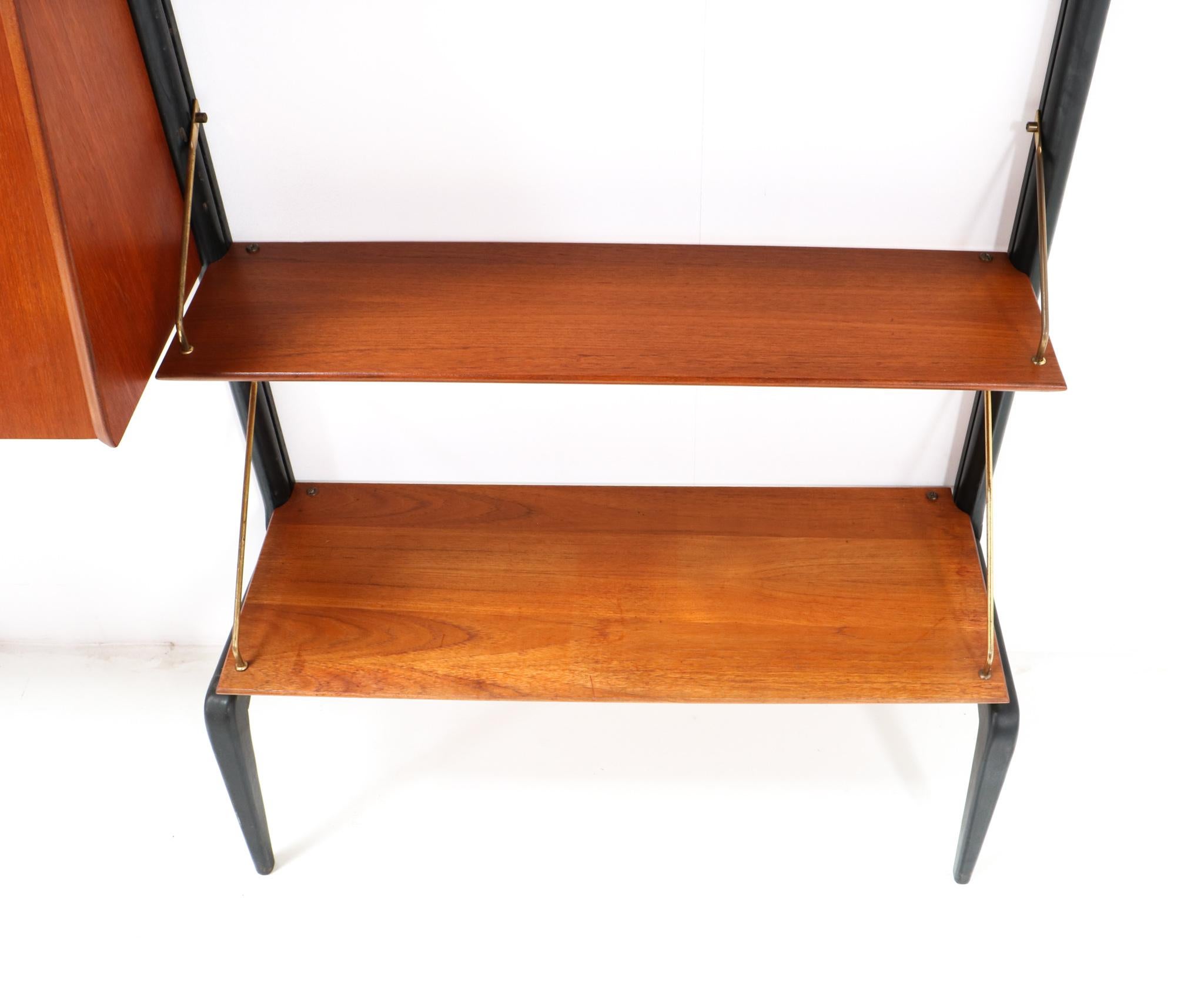 Teak Mid-Century Modern Modular Wall Unit by Louis van Teeffelen for WéBé, 1950s 6