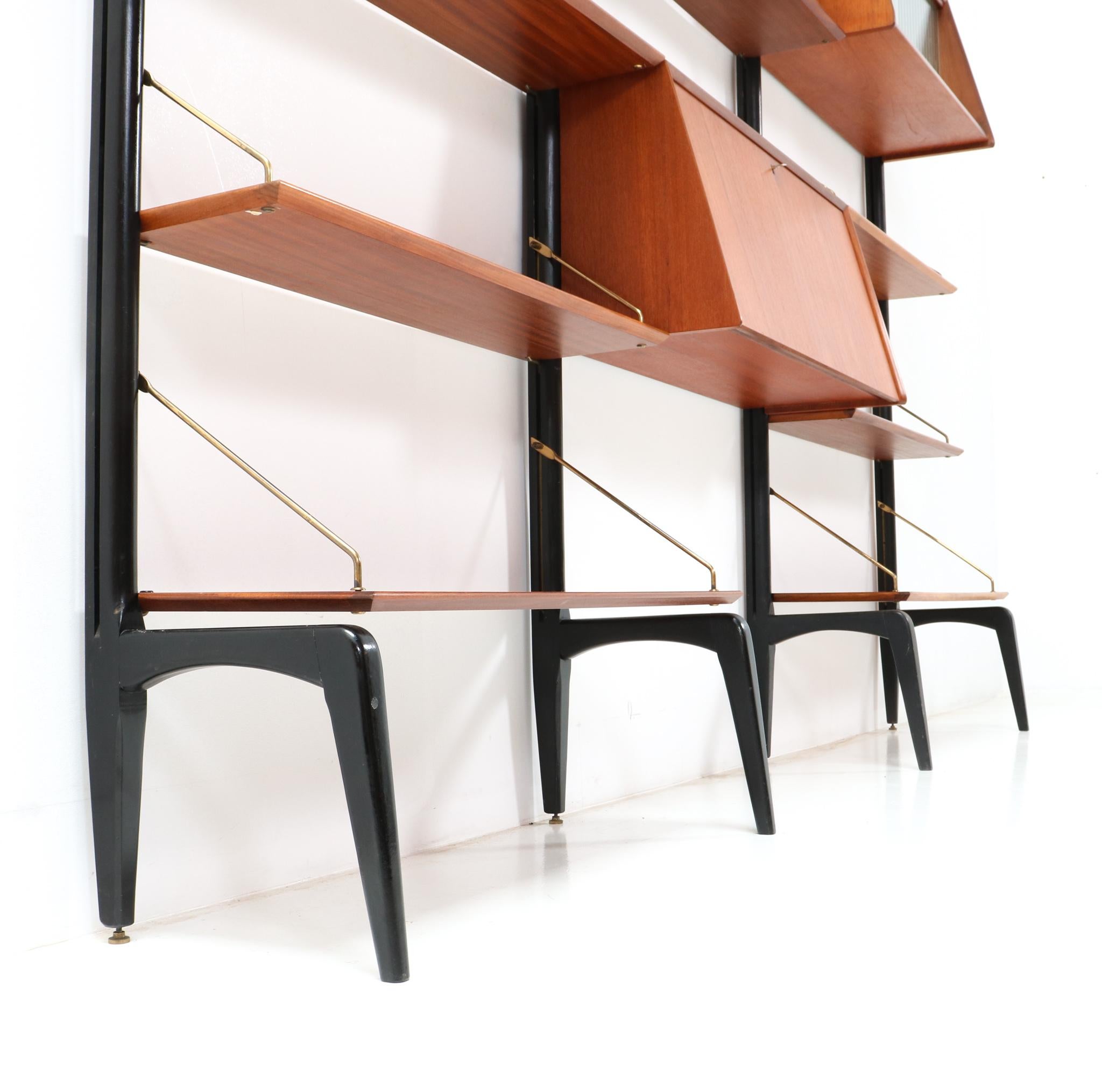 Teak Mid-Century Modern Modular Wall Unit by Louis van Teeffelen for WéBé, 1950s 9