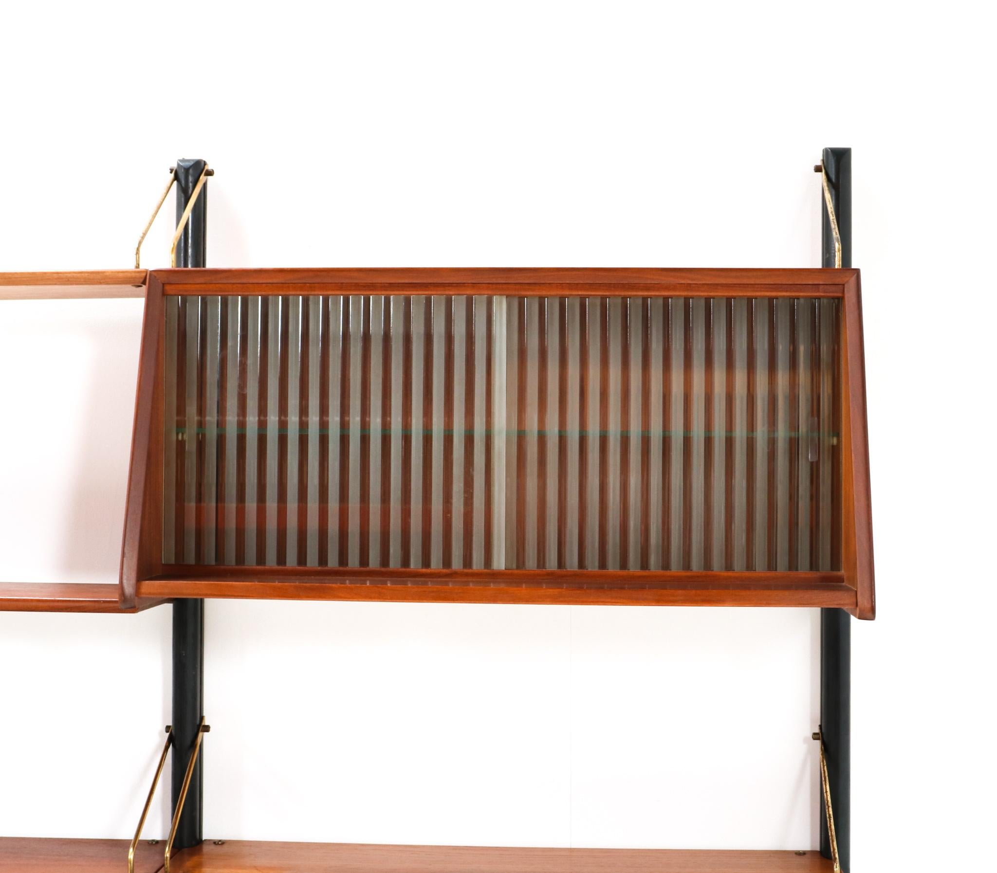 Teak Mid-Century Modern Modular Wall Unit by Louis van Teeffelen for WéBé, 1950s 11