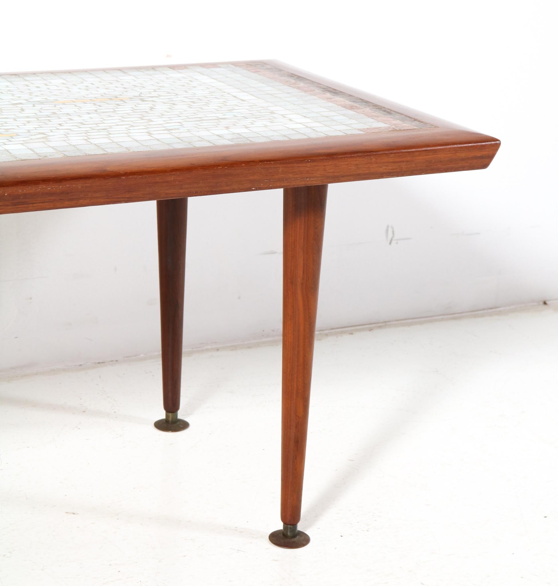 Mid-20th Century Teak Mid-Century Modern Mosaic Coffee Table by Berthold Muller, 1960s
