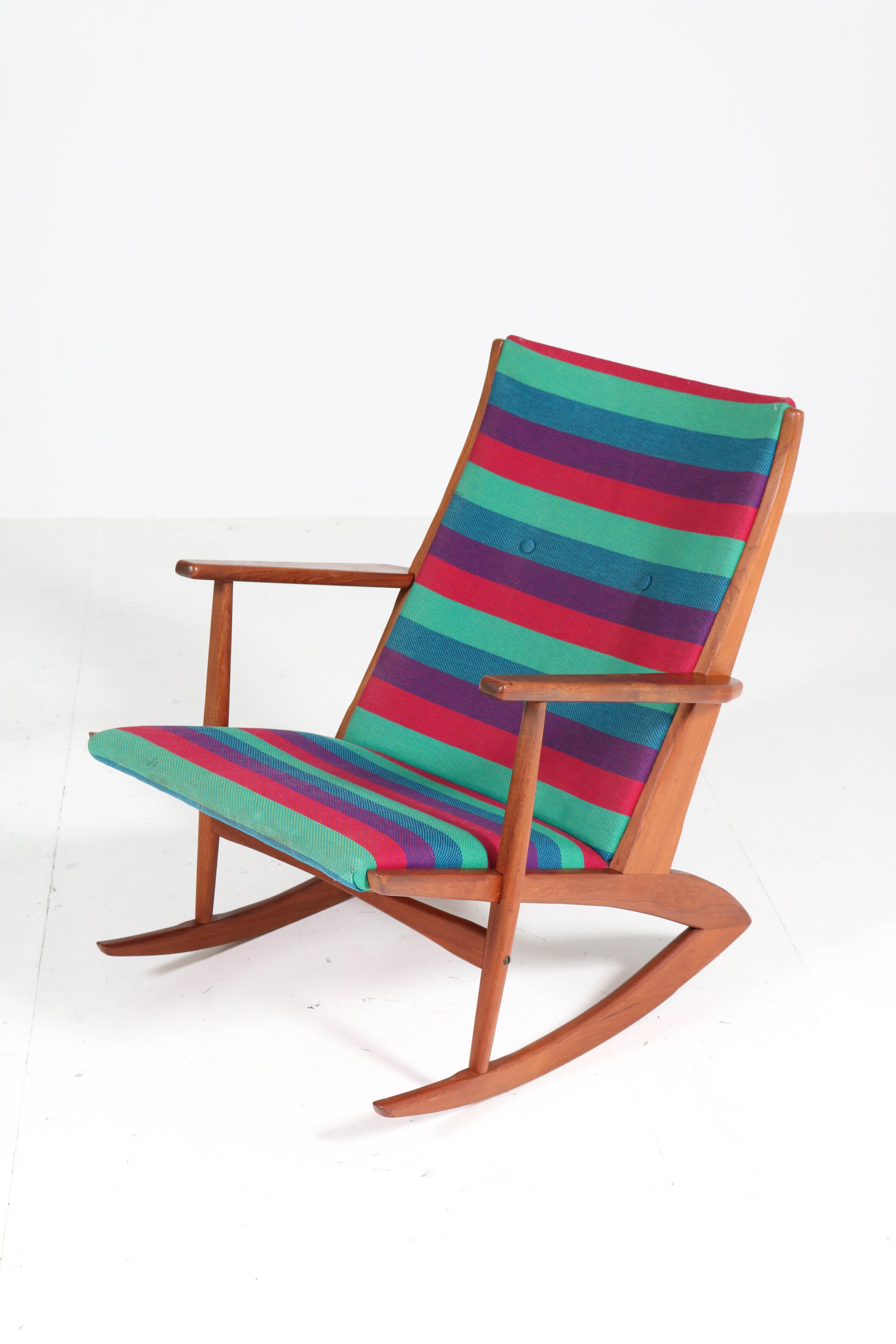 Mid-20th Century Teak Mid-Century Modern Rocking Chair by Holger George Jensen, 1958