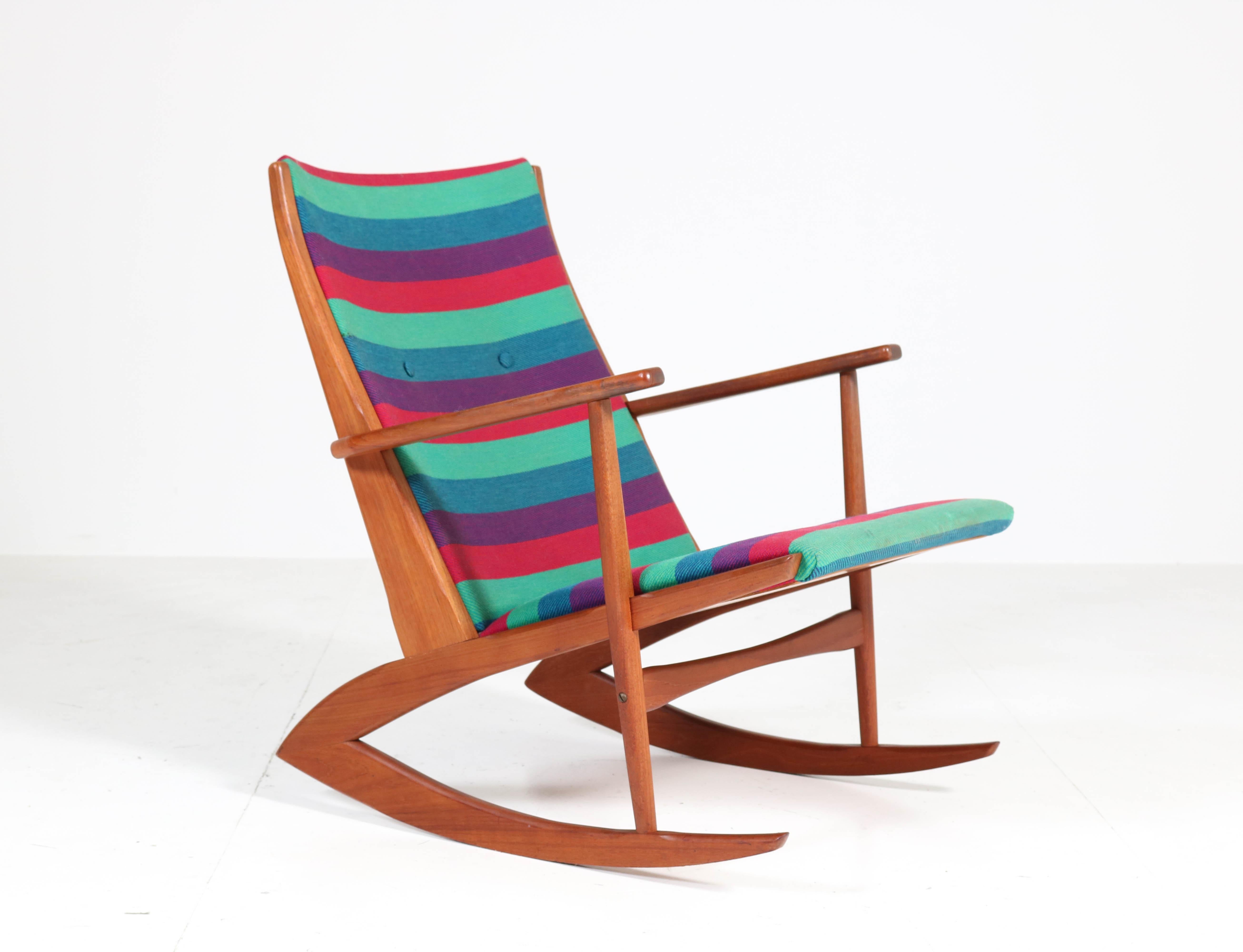 Teak Mid-Century Modern Rocking Chair by Holger George Jensen, 1958 1