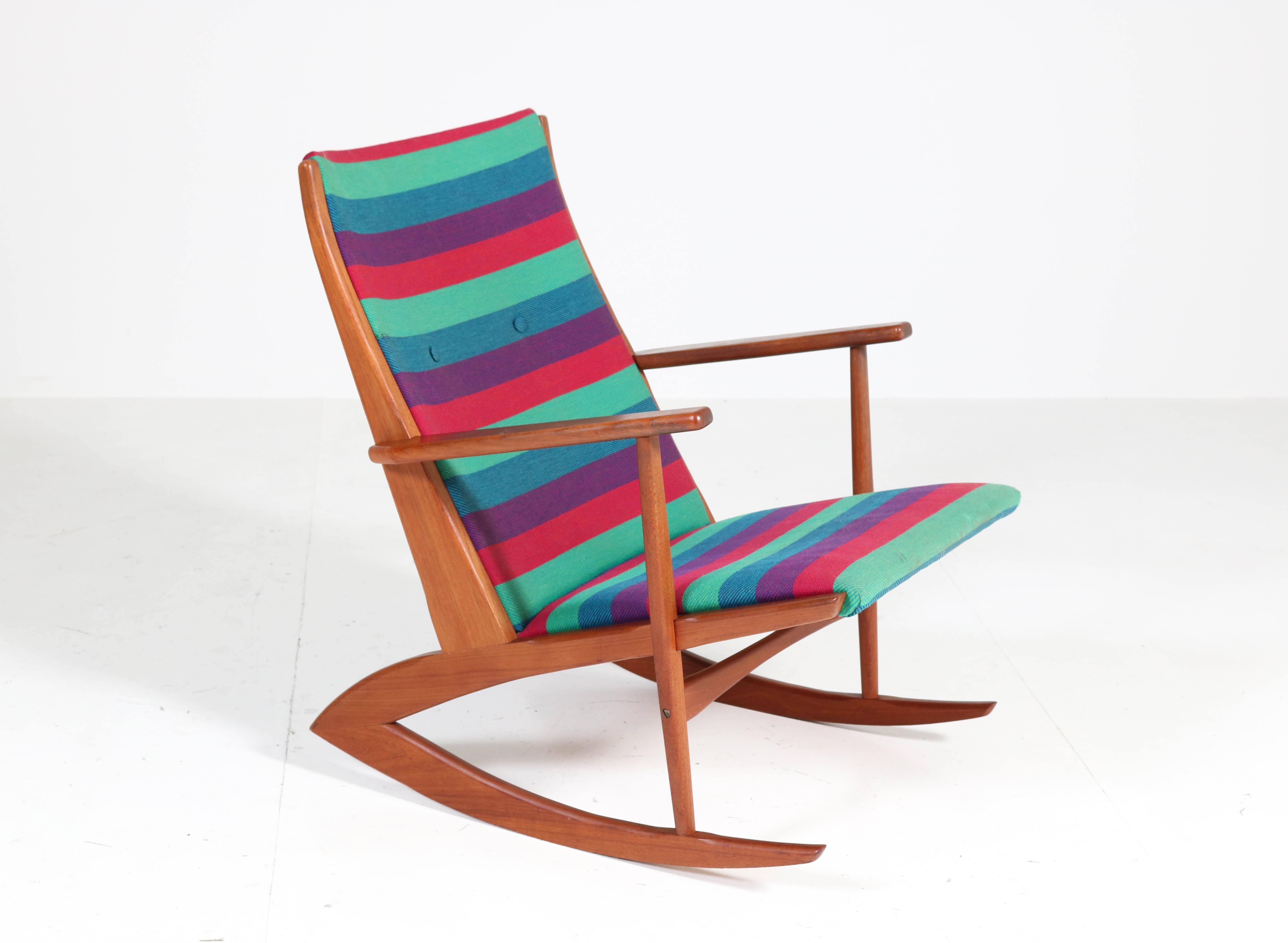 Teak Mid-Century Modern Rocking Chair by Holger George Jensen, 1958 3