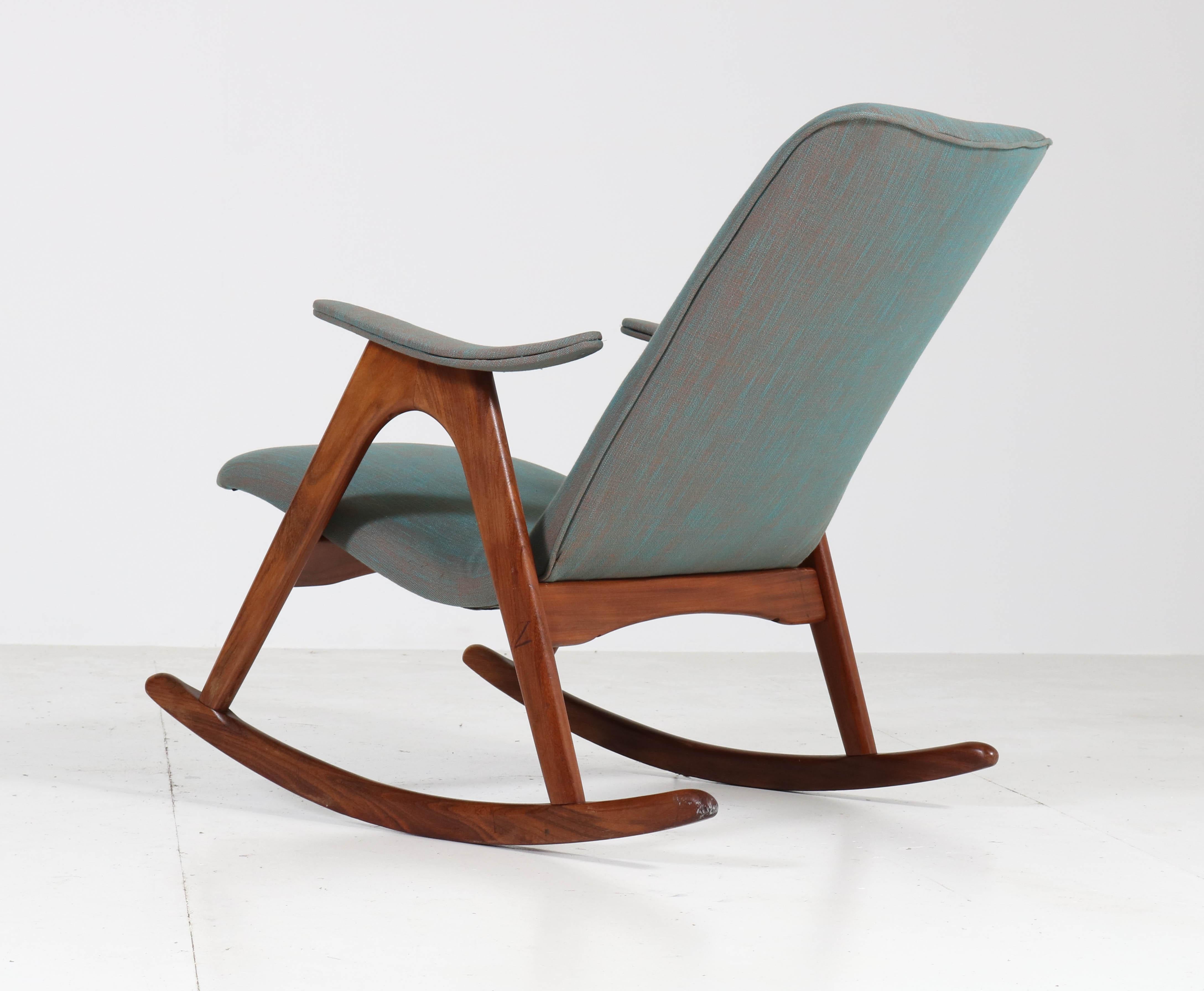Teak Mid-Century Modern Rocking Chair by Louis Van Teeffelen for Webe, 1960s 4