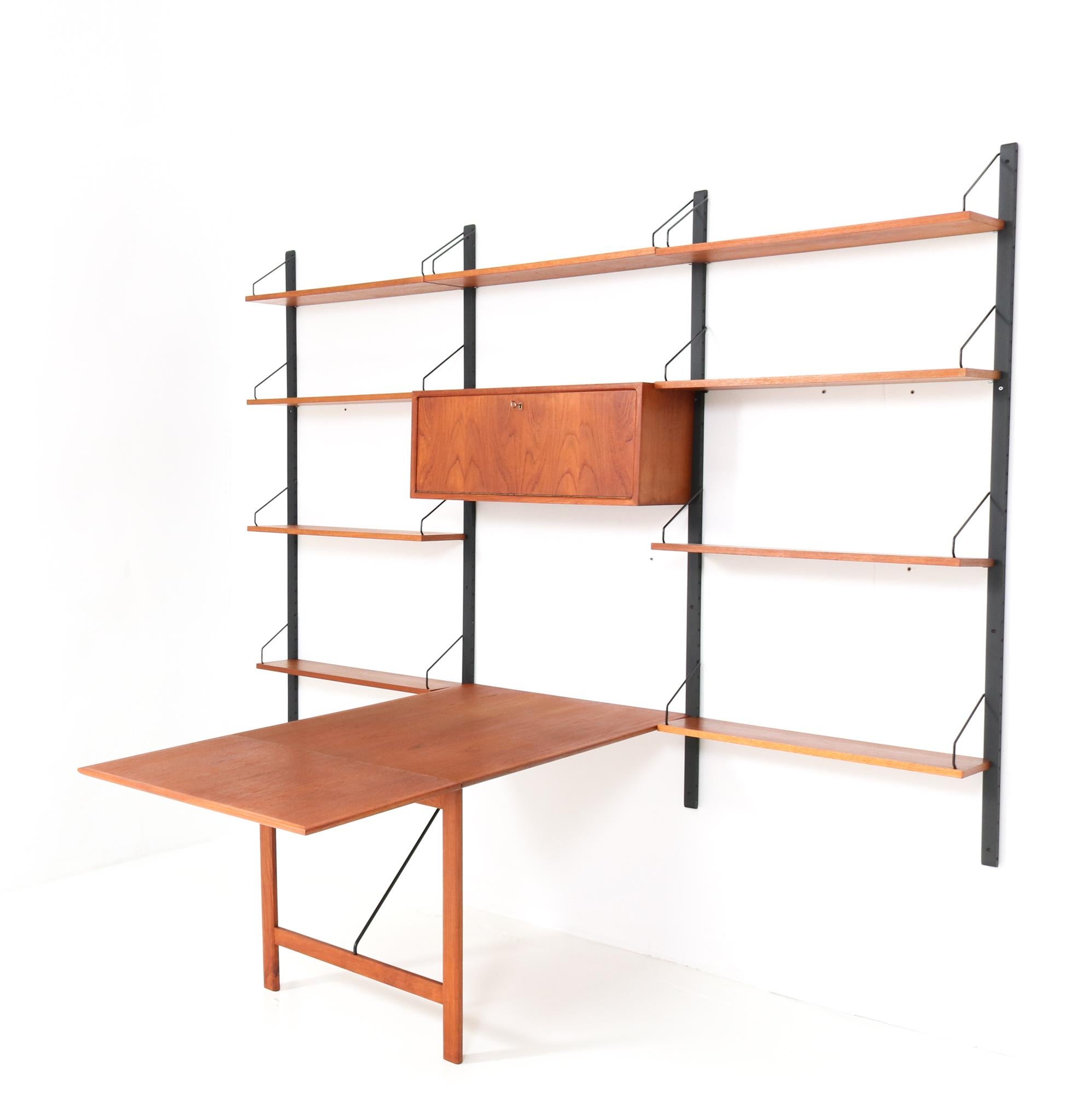 Danish Teak Mid-Century Modern Royal Modular Wall Unit by Poul Cadovius for Cado, 1960s