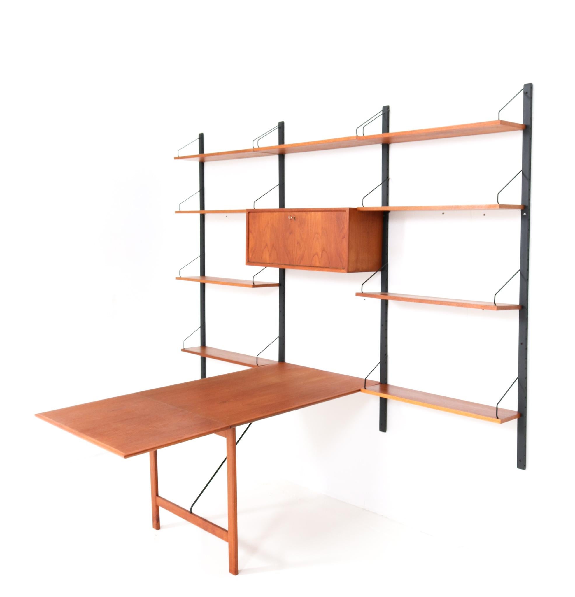 Teak Mid-Century Modern Royal Modular Wall Unit by Poul Cadovius for Cado, 1960s In Good Condition In Amsterdam, NL