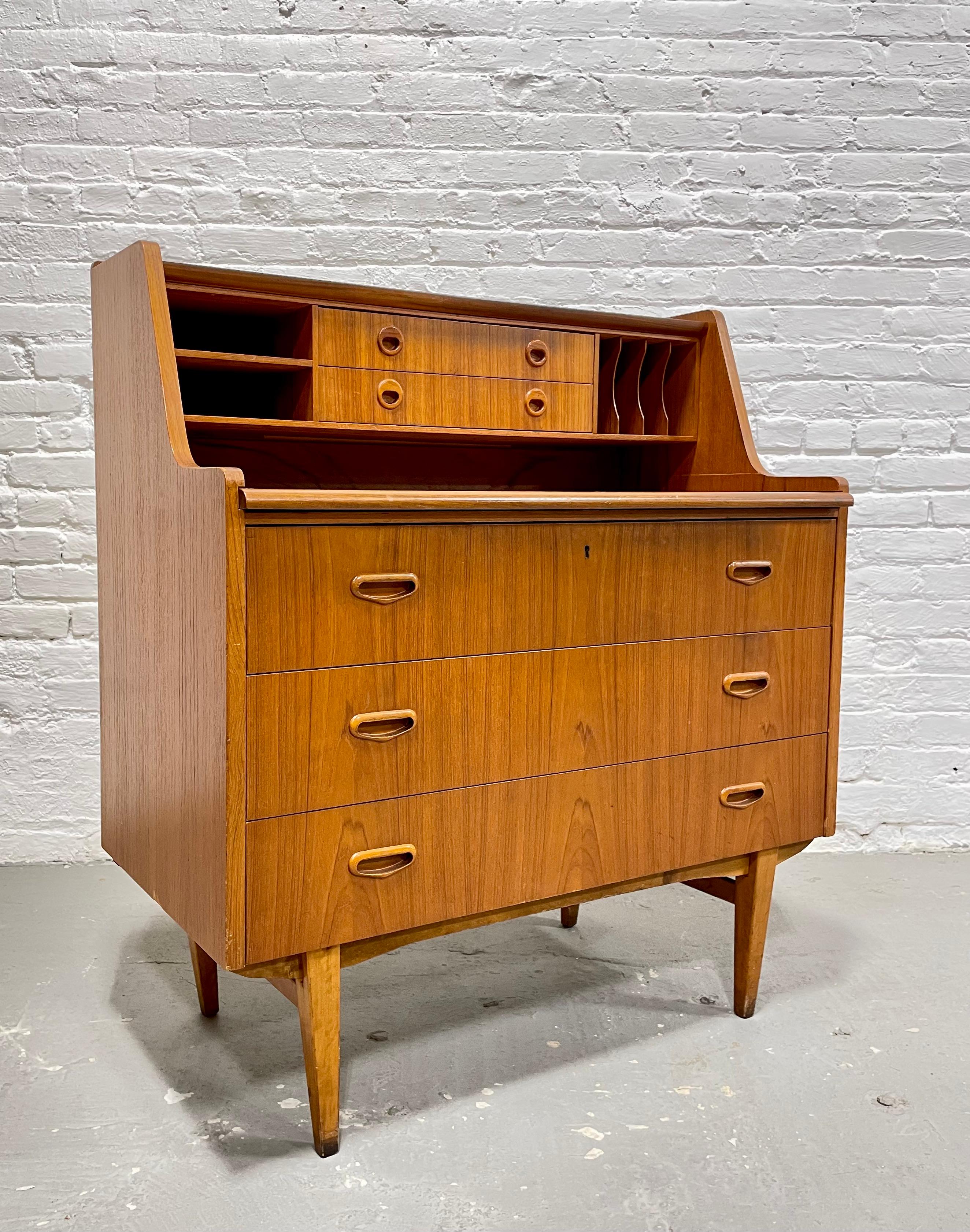 TEAK Mid Century MODERN Secretary DESK + Dresser by Egon Ostergaard Sweden 4