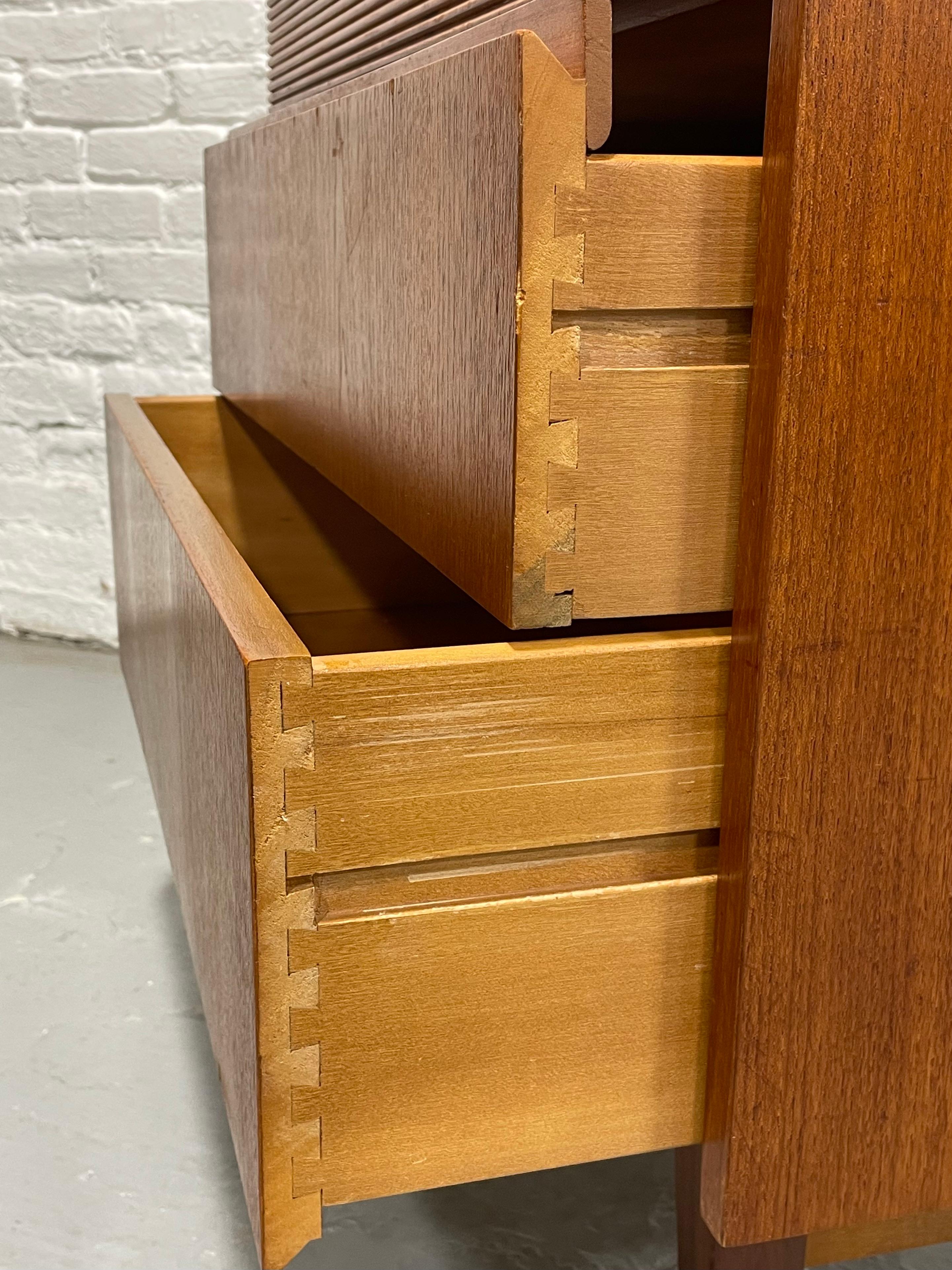 TEAK Mid Century MODERN Secretary DESK + Dresser by Elliotts of Newbury, c. 1960 10