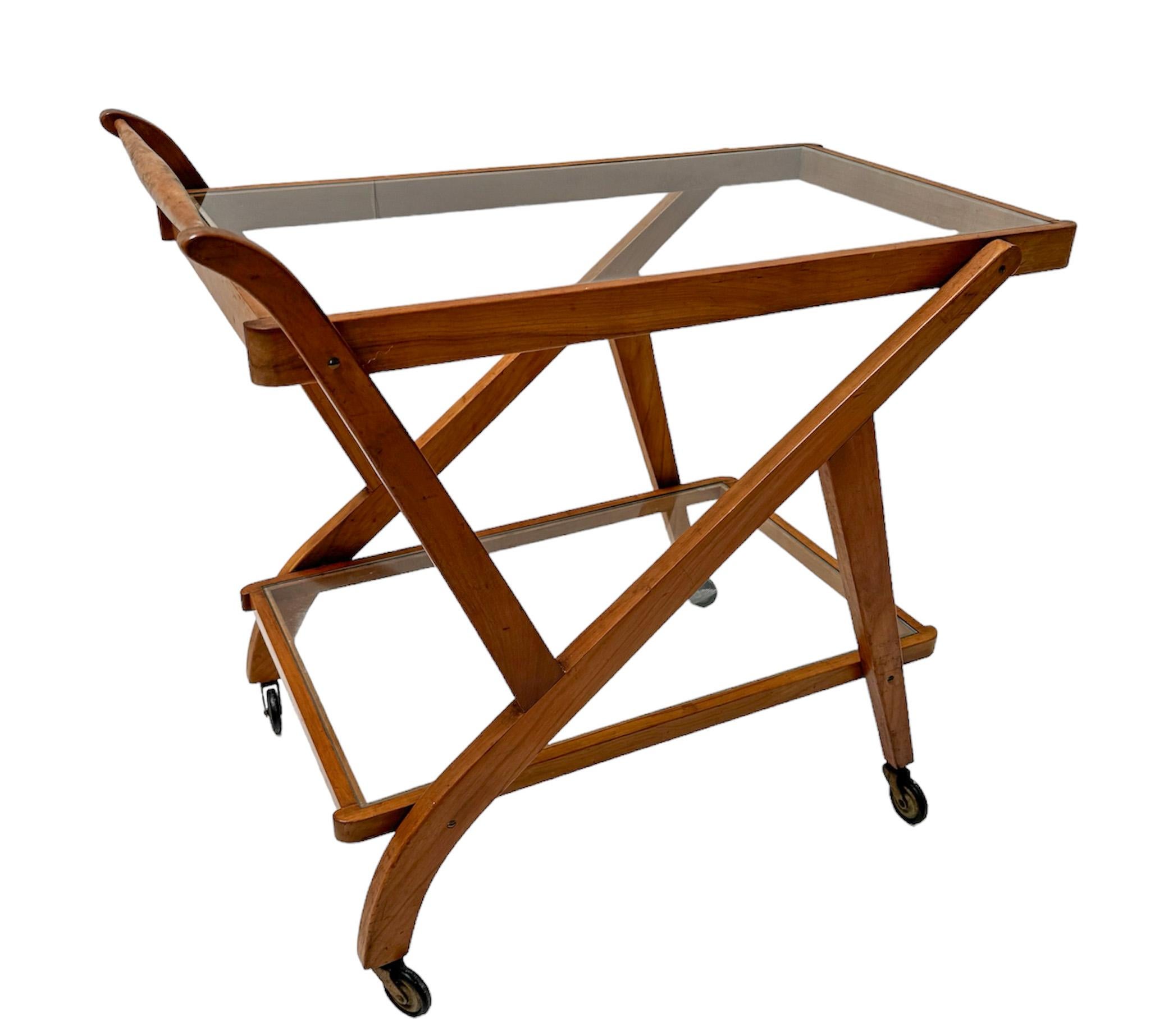 Teak Mid-Century Modern Serving Trolley or Cart, 1960s In Good Condition For Sale In Amsterdam, NL