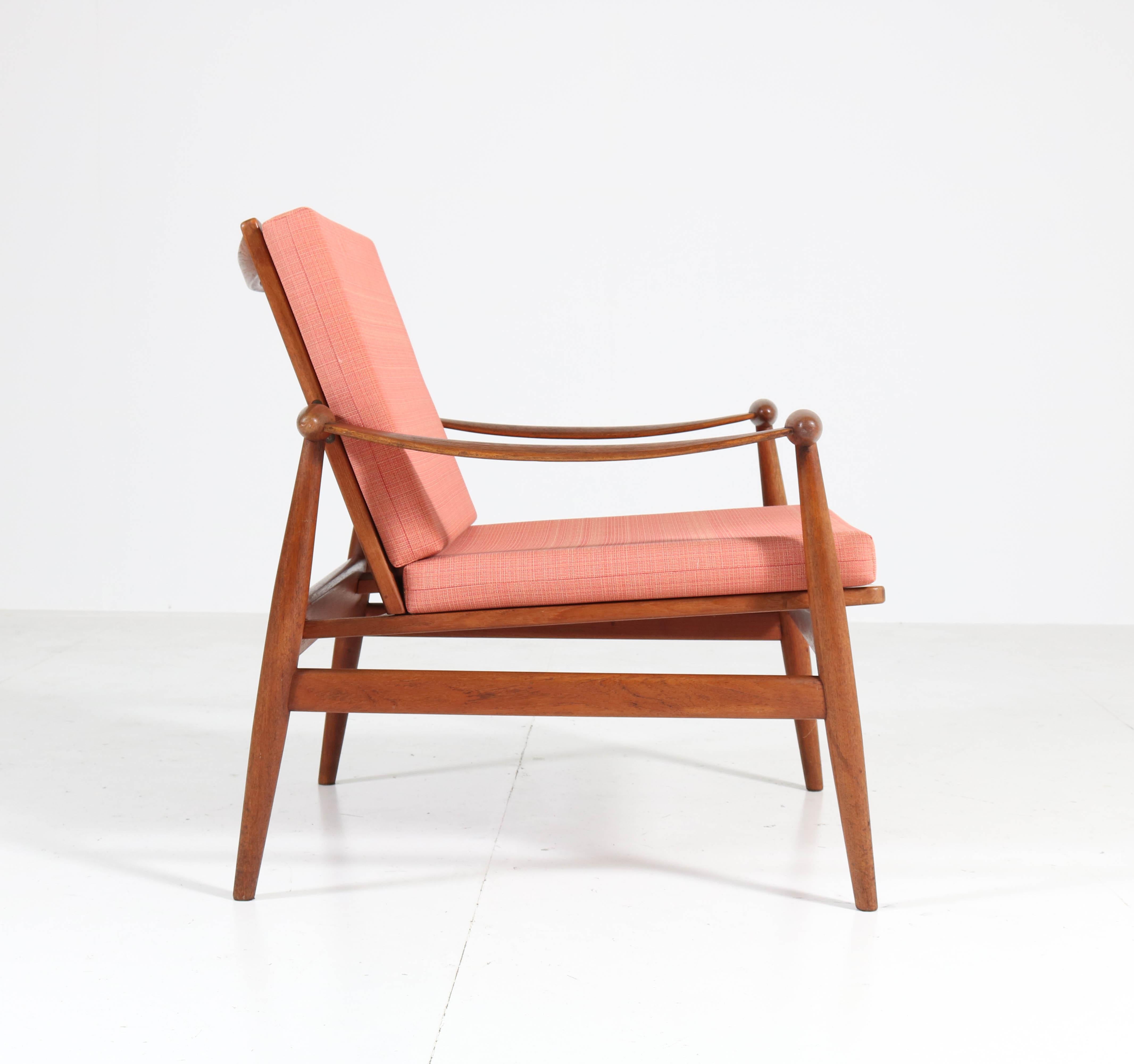 Fabric Teak Mid-Century Modern Spade Lounge Chair by Finn Juhl, Denmark, 1960s