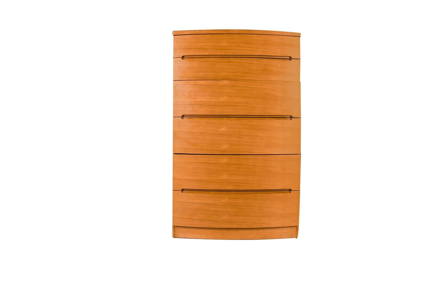 Danish Teak Mid-Century Modern Tall Dresser