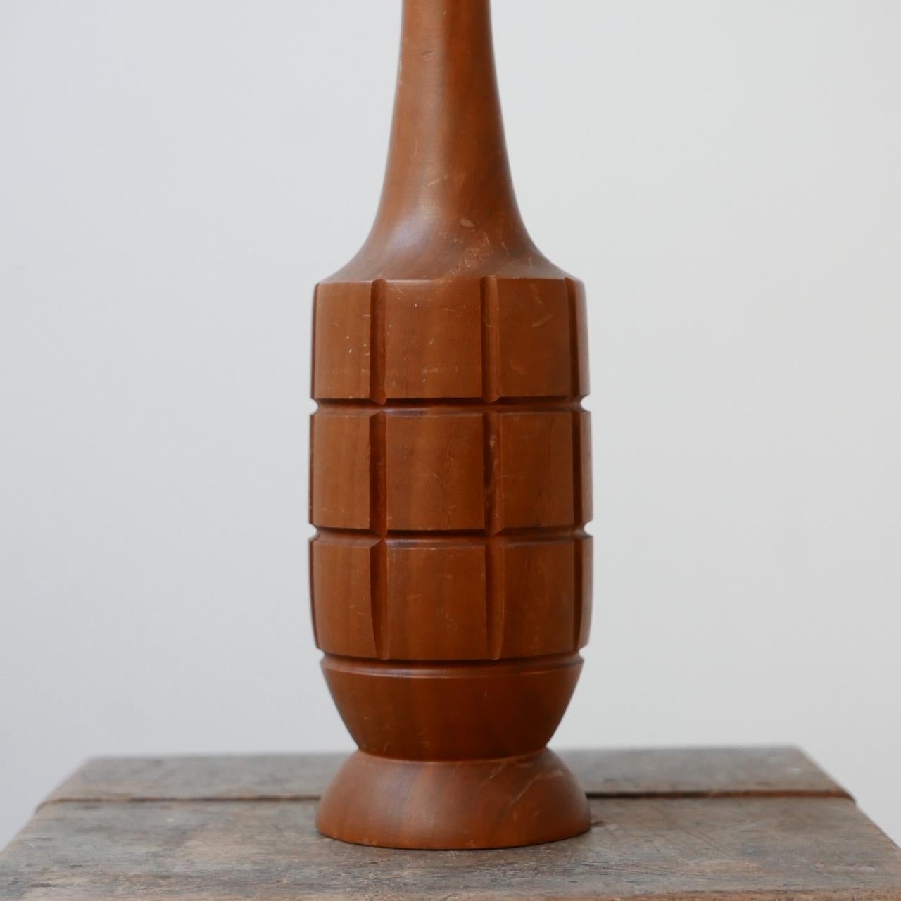 Teak Midcentury Single Table Lamp In Good Condition For Sale In London, GB