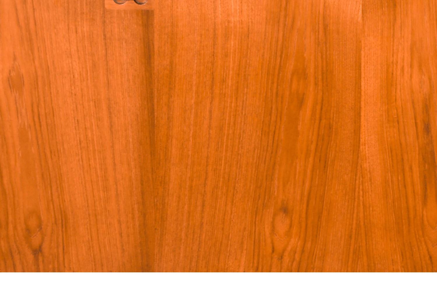 Teak Mid-Century Sliding Door Sideboard Credenza Hutch For Sale 2