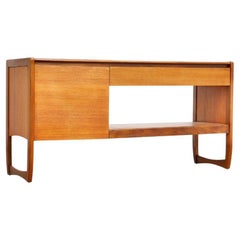 Teak Mid Century Vinyl Record Media Unit Credenza Teak Mid Century Vinyl Record Media Unit Credenza