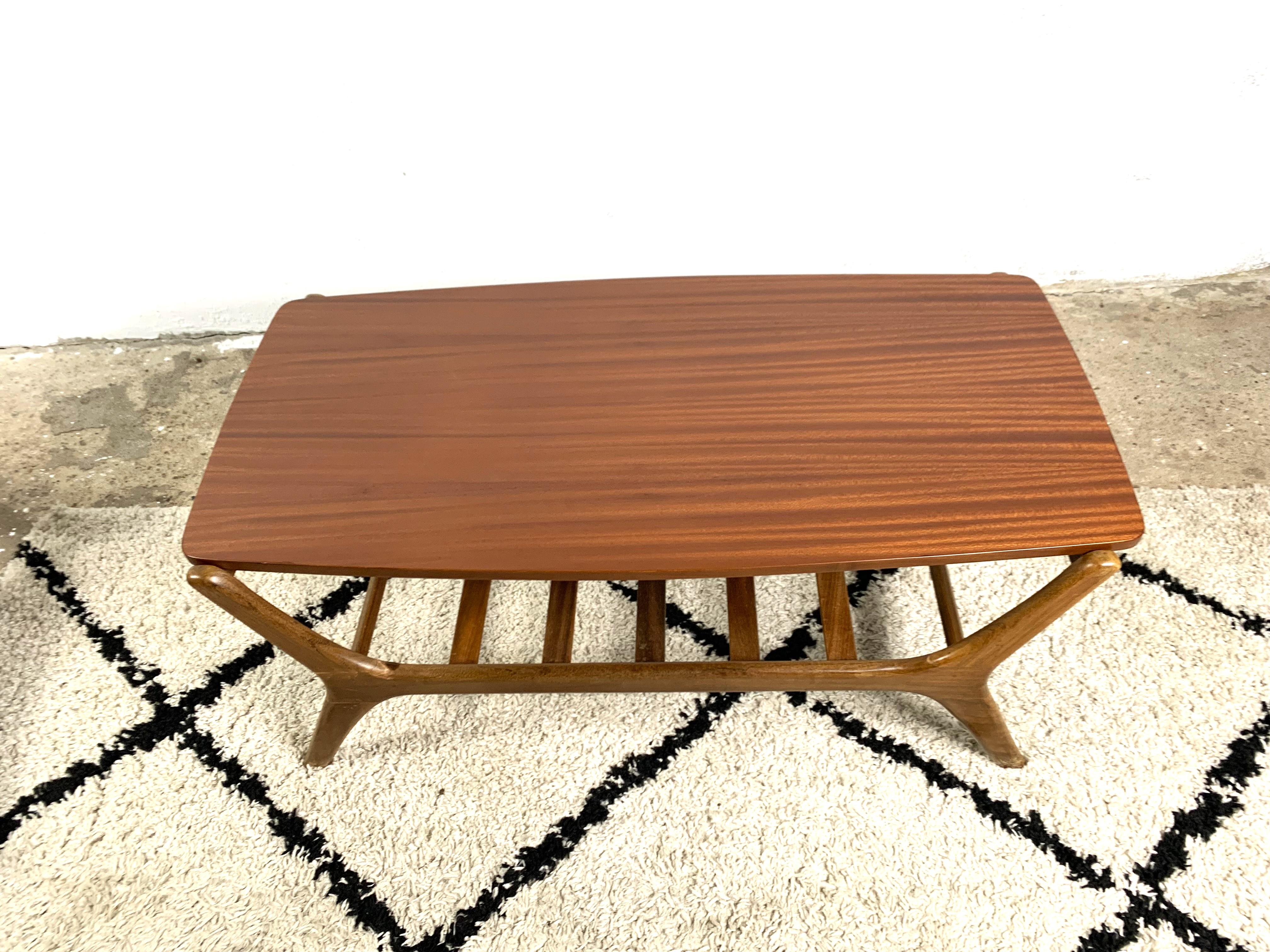 Mid-Cntury-Coffie-Tisch aus Teakholz, Louis Van Teeffelen, 60er Jahre (Skandinavische Moderne) im Angebot