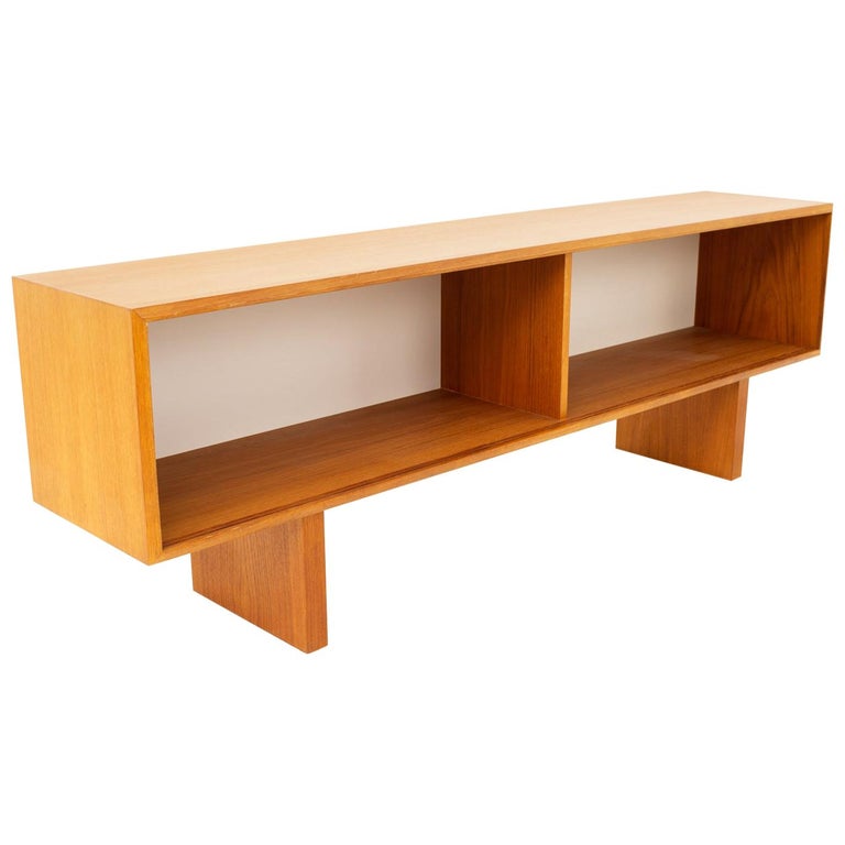 Teak Mid Century Bookcase Display Hutch at 1stDibs