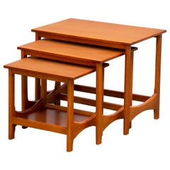 Teak Midcentury Nesting Tables in Teak, Designed by Nathan, UK, 1960s