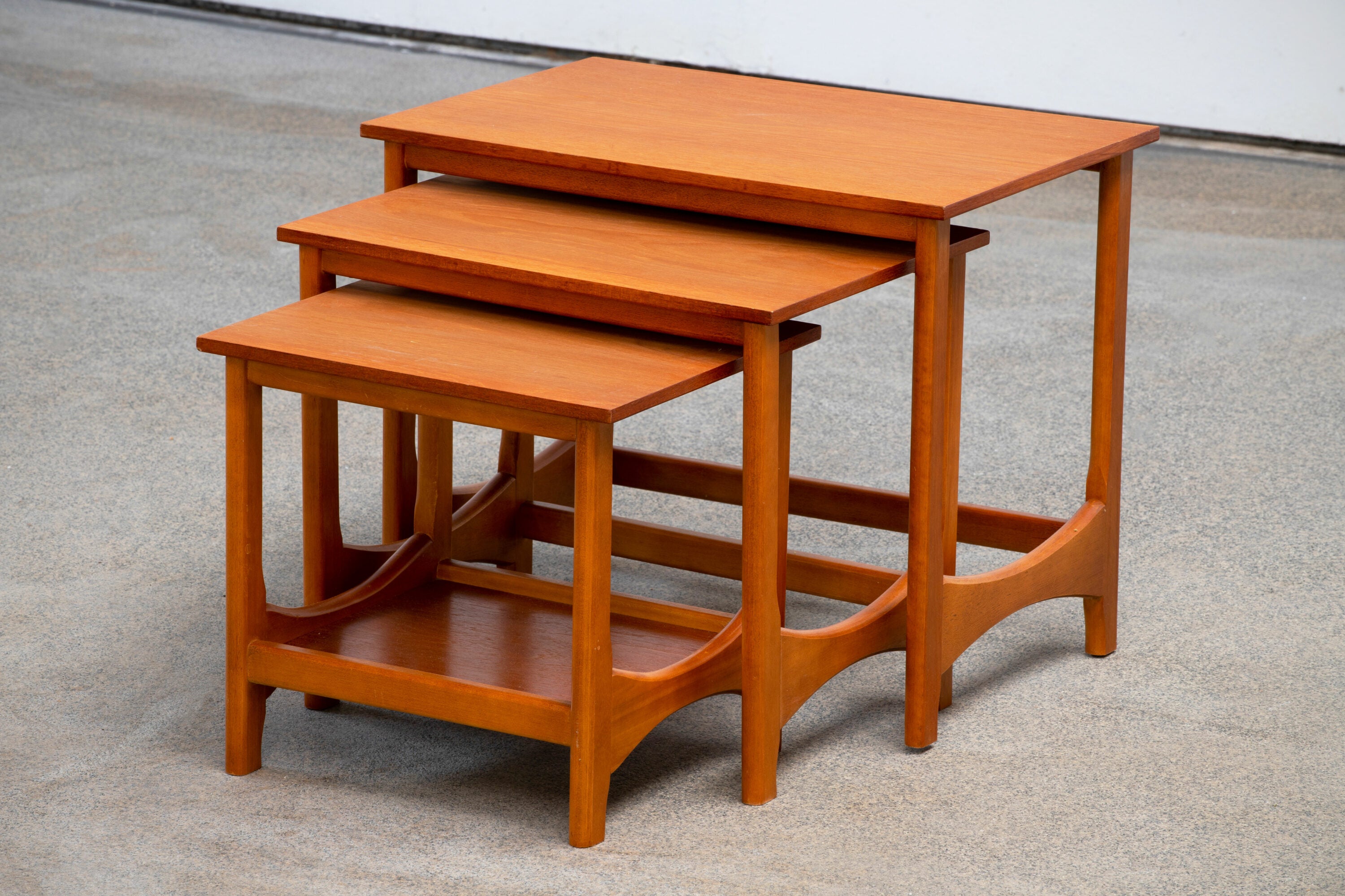 Teak Midcentury Nesting Tables in Teak, Designed by Nathan, UK, 1960s ...