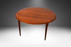 Teak Midcentury Round Coffee Table Peter Hvidt & Orla Molgaard-Nielsen