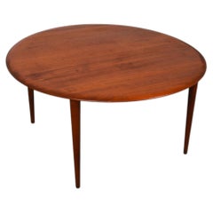 Teak Midcentury Round Coffee Table Peter Hvidt & Orla Molgaard-Nielsen